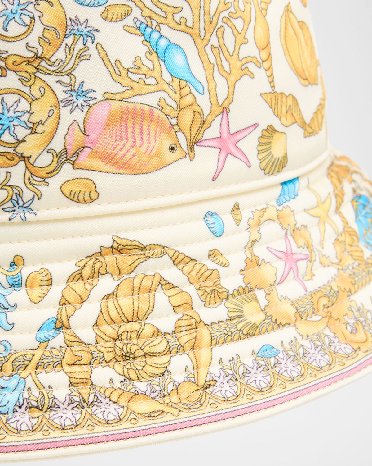 Versace Underwater Baroque Print Twill Bucket Hat