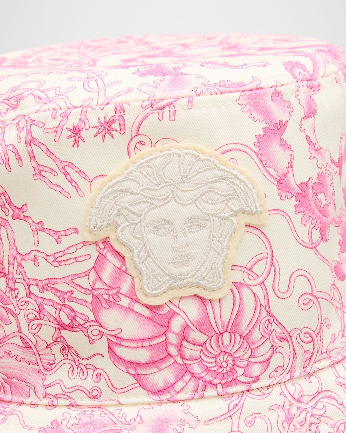 Versace Underwater Baroque Cotton Drill Bucket Hat
