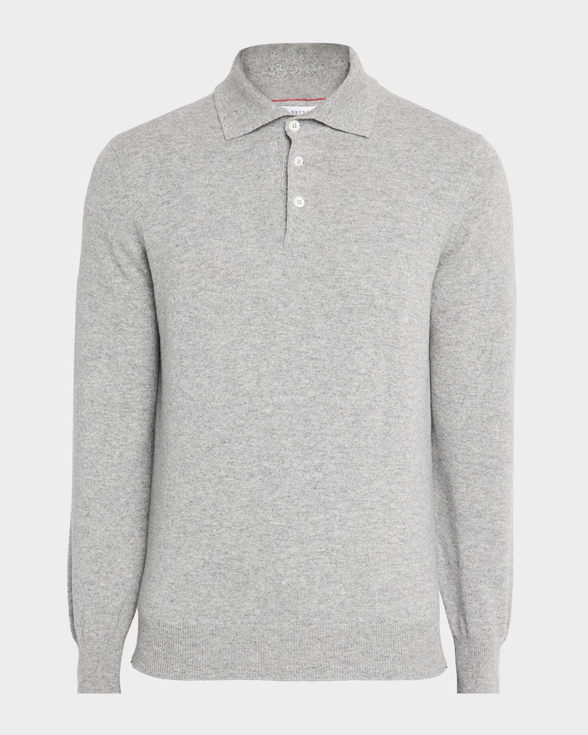 Brunello Cucinelli Men 's Premium Cashmere Polo Sweater | Thumbnail 6 Brunello Cucinelli Men 's Premium Cashmere Polo Sweater | Thumbnail 6