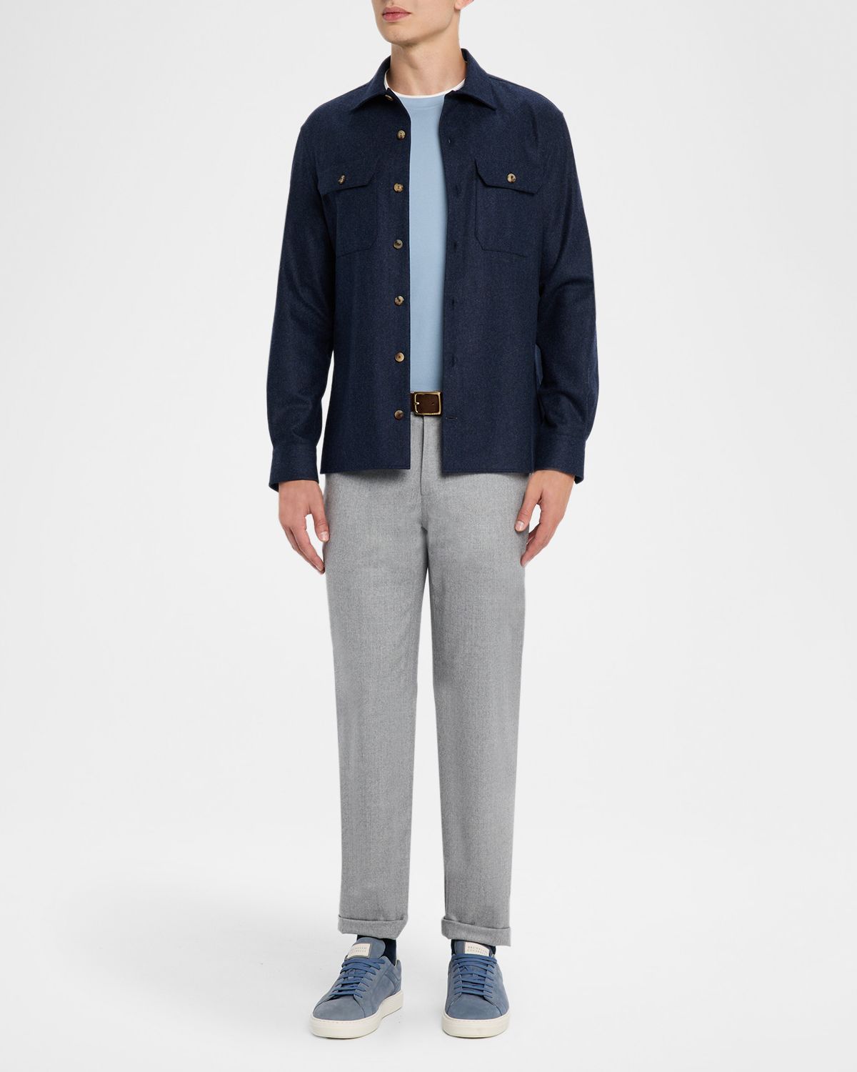 Brunello Cucinelli Men 's Slim Fit Tipped T-Shirt