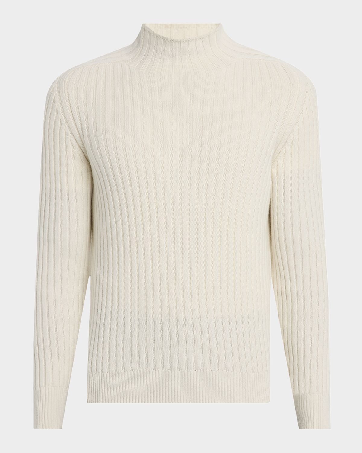Brunello Cucinelli Men 's Cashmere Rib-Knit Mock Neck Sweater
