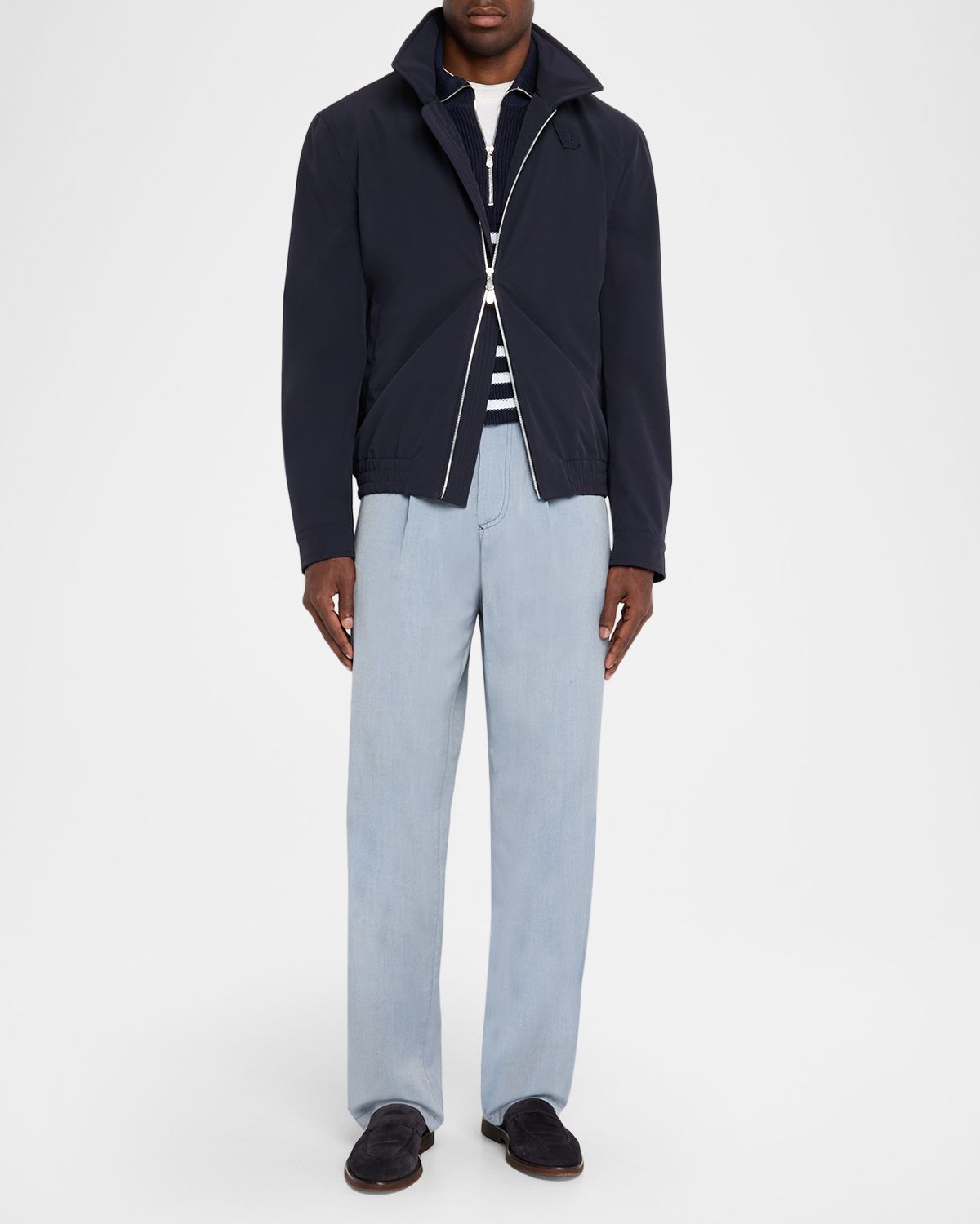 Brunello Cucinelli Men 's Nylon Full-Zip Blouson Jacket