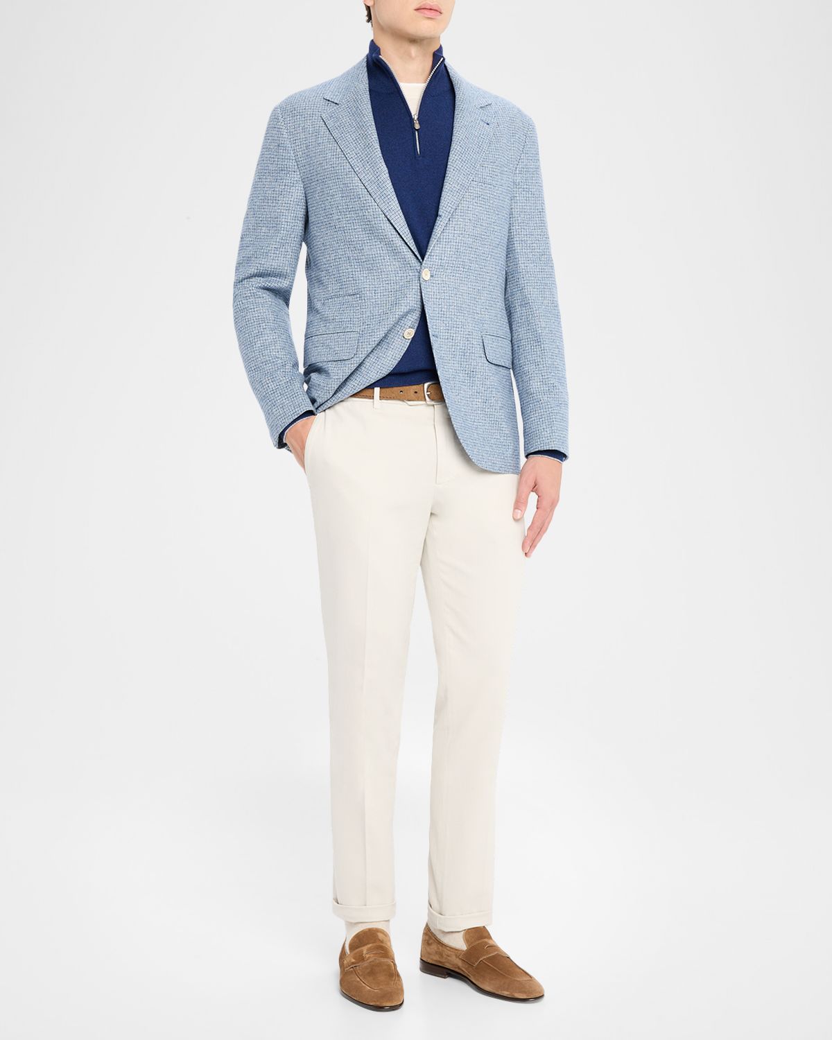 Brunello Cucinelli Men's Modern Fit Flat-Front Pants