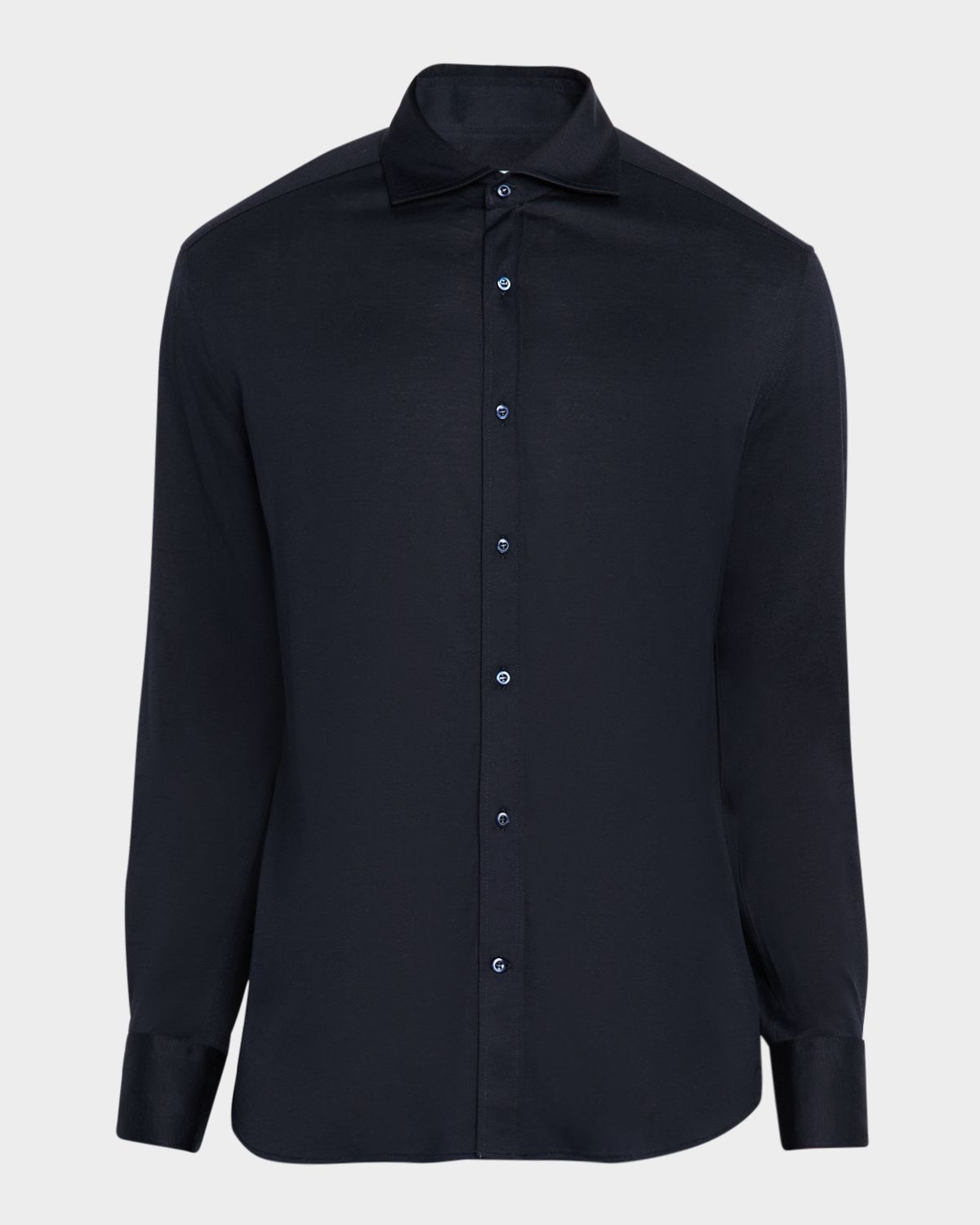 Brunello Cucinelli Men 's Silk and Cotton Jersey Sport Shirt