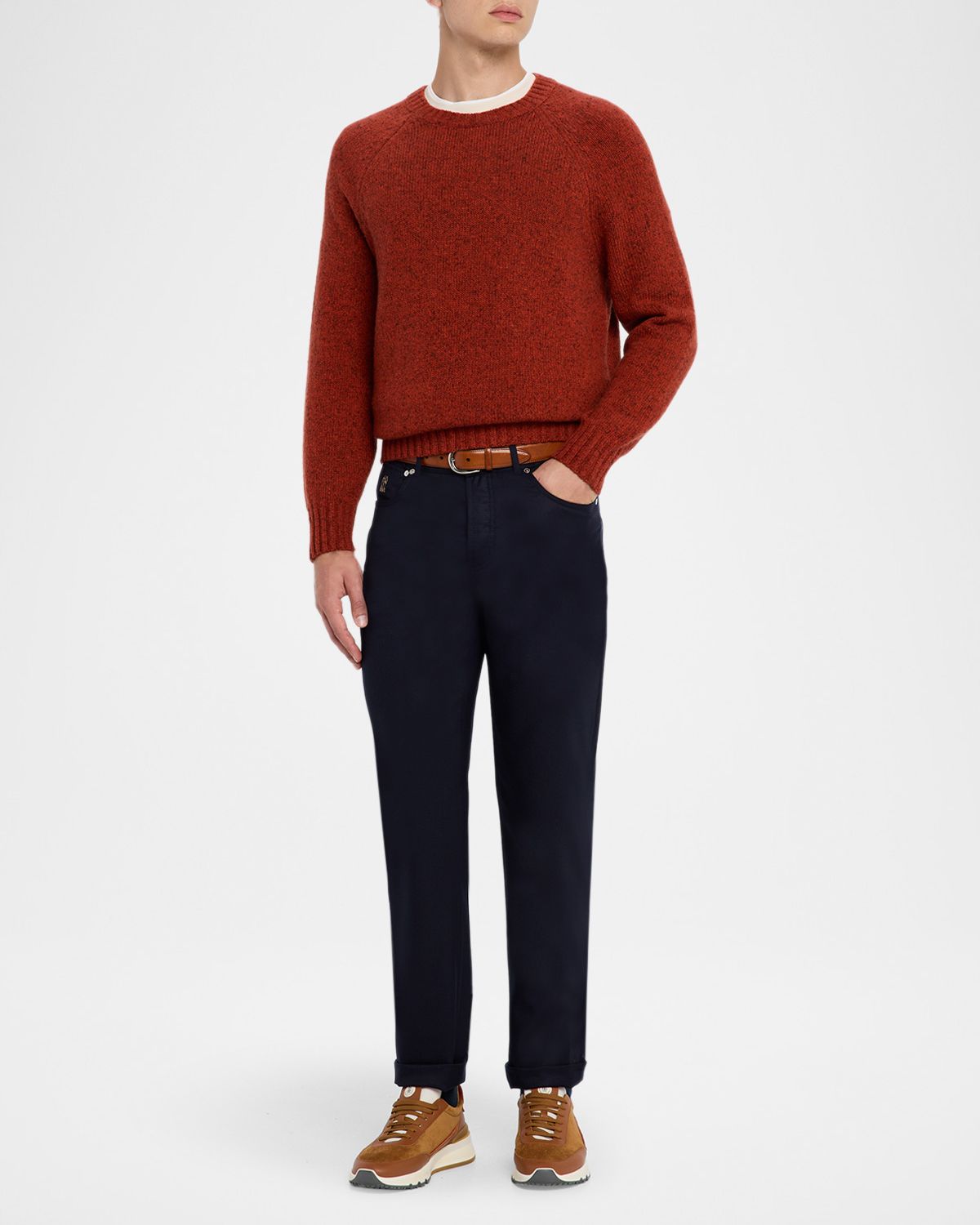 Brunello Cucinelli Men 's Wool Flannel Five-Pocket Pants