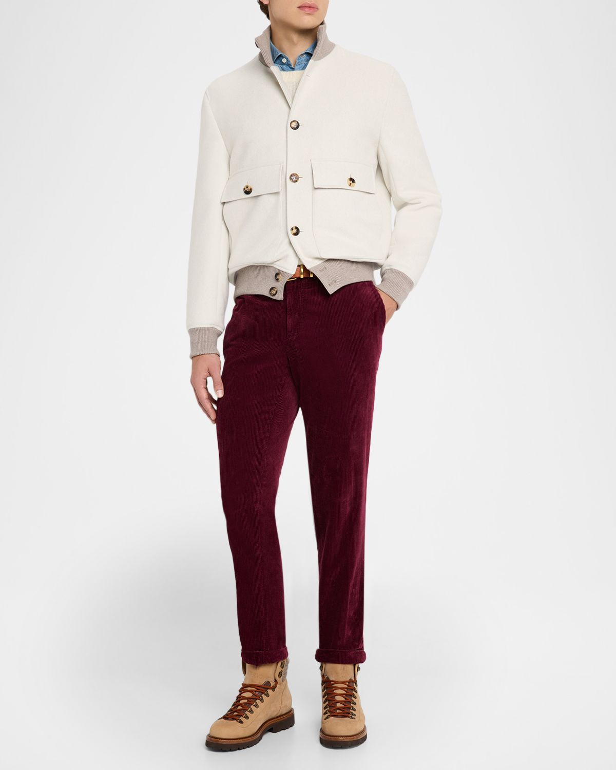 Brunello Cucinelli Men 's Wool Button-Front Jacket