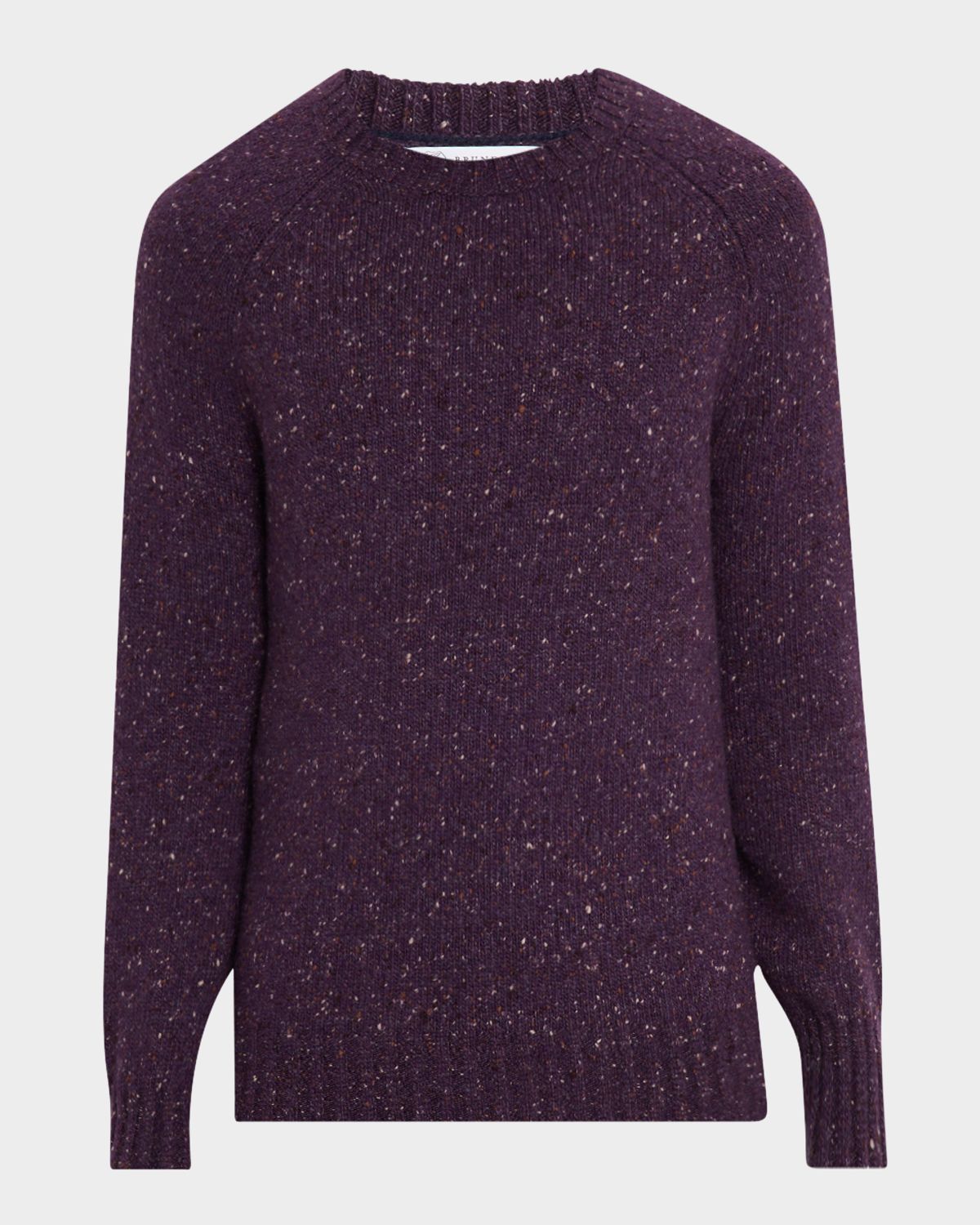 Brunello Cucinelli Men 's Cashmere Donegal Crewneck Sweater