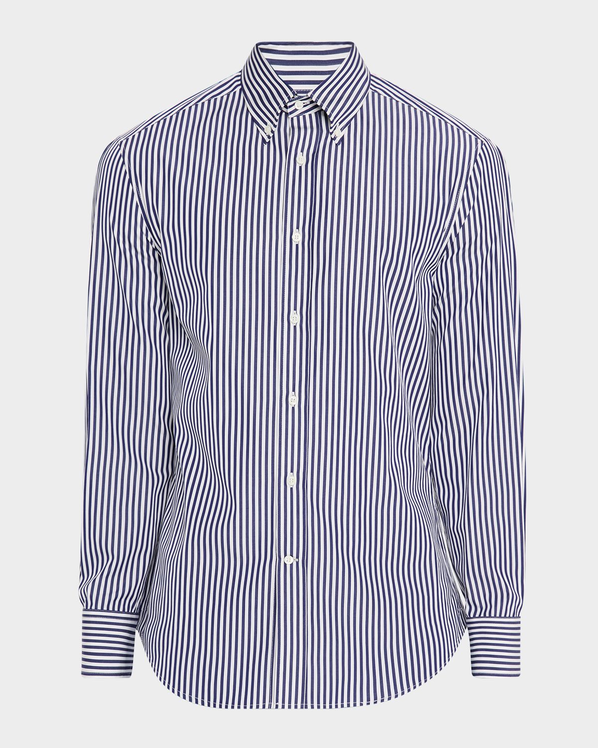 Brunello Cucinelli Men 's Cotton Wide Stripe Button-Collar Sport Shirt
