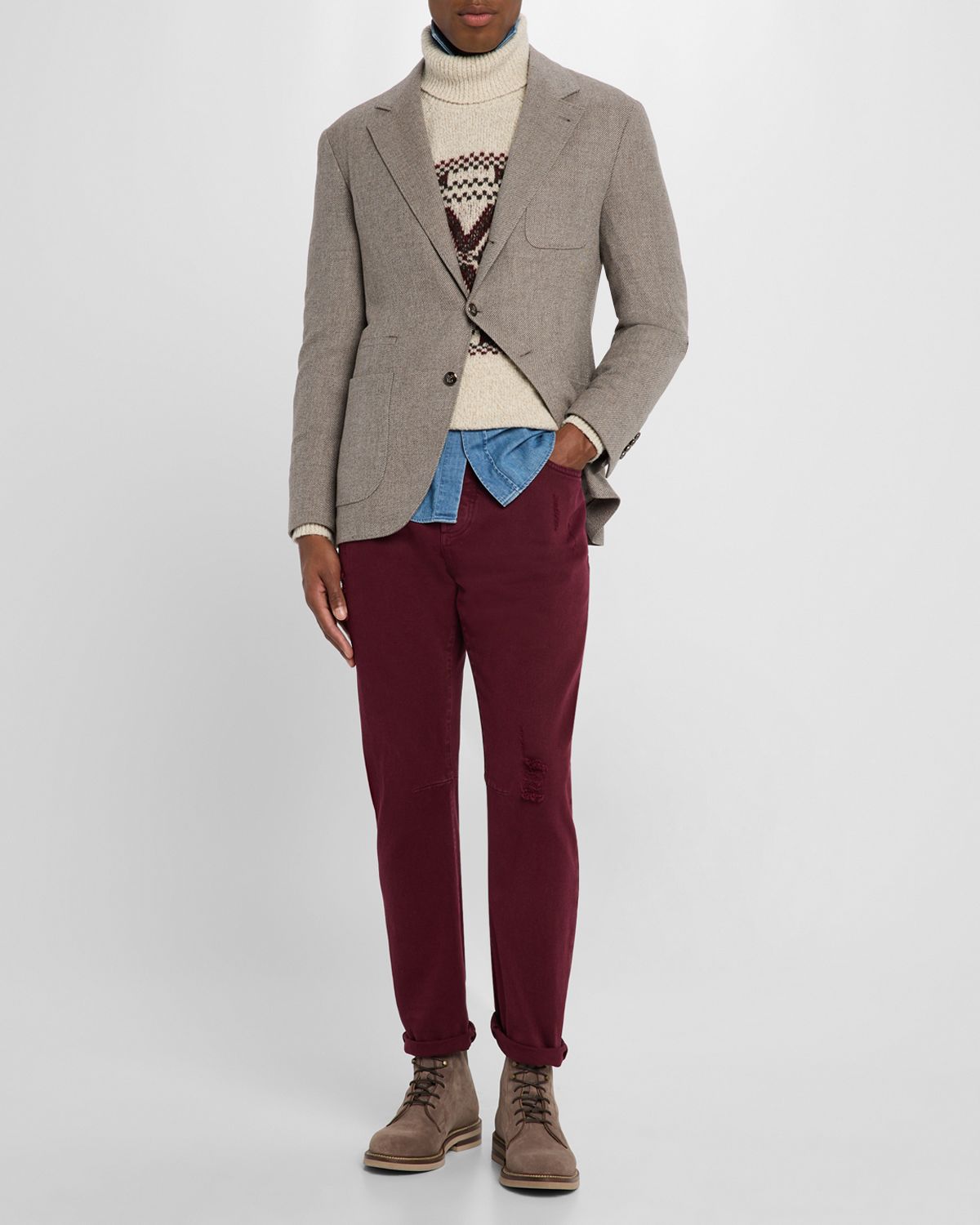 Brunello Cucinelli Men 's Cavallery Twill Sport Jacket