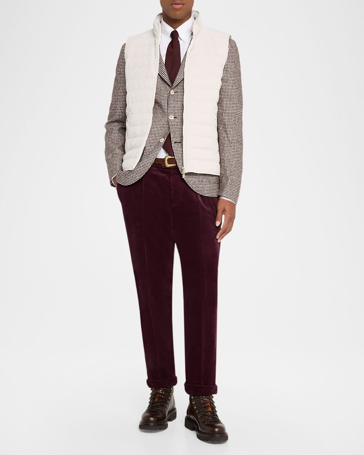 Brunello Cucinelli Men 's Piece Dyed Cotton Twill Shirt