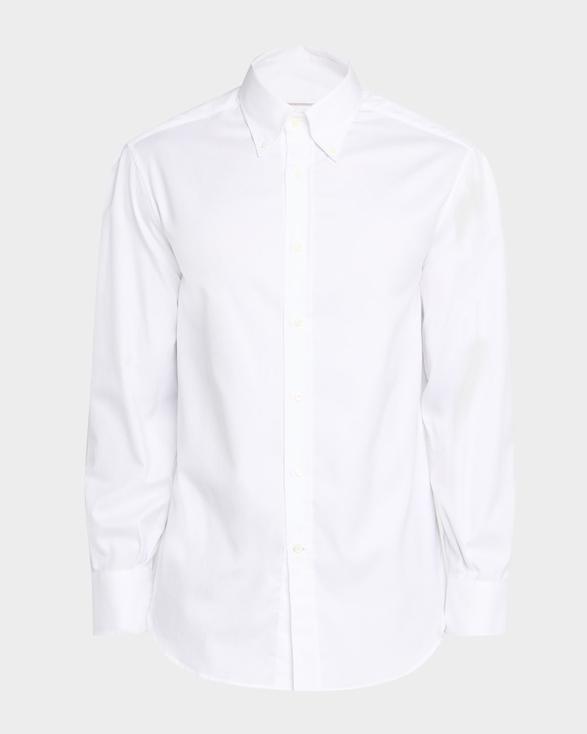 Brunello Cucinelli Men 's Piece Dyed Cotton Twill Shirt | Thumbnail 6 Brunello Cucinelli Men 's Piece Dyed Cotton Twill Shirt | Thumbnail 6