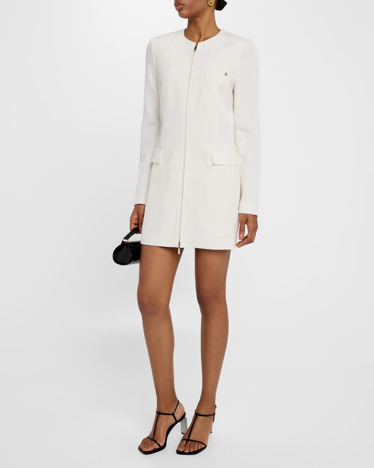 Helmut Lang Tailored Zip-Front Mini Dress