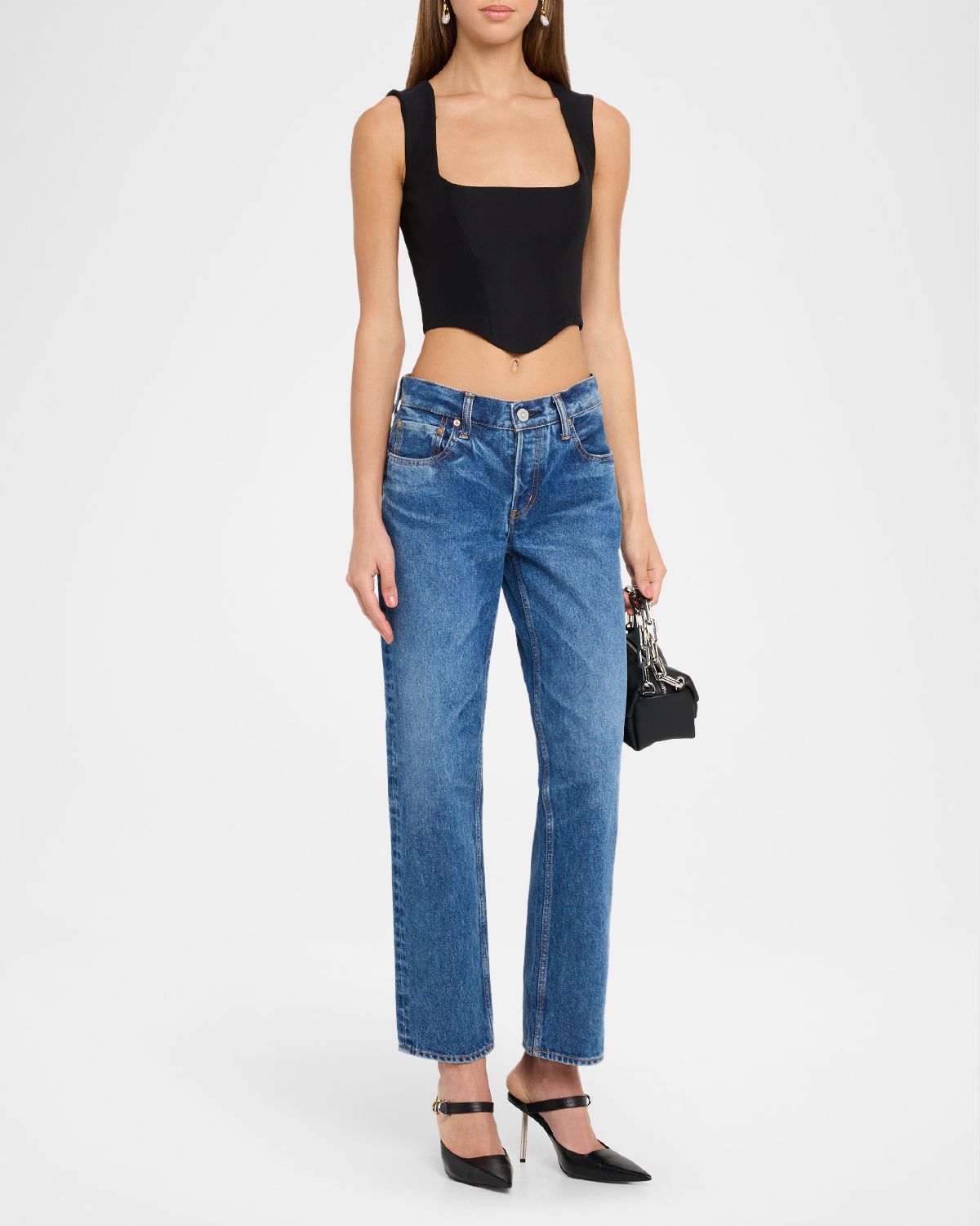 MOUSSY VINTAGE Philadelphia Straight Low-Rise Jeans