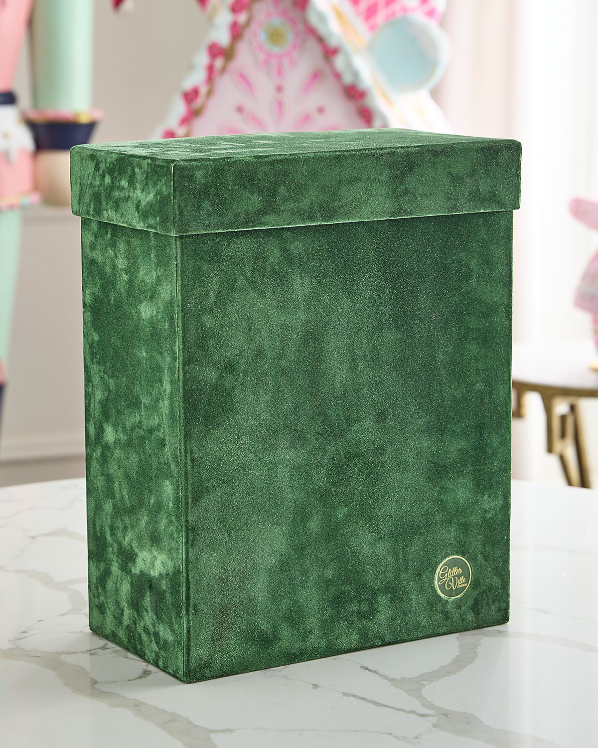 Glitterville Patisserie Large Green Flocked Gift Bags, Set of 10 | Thumbnail 2