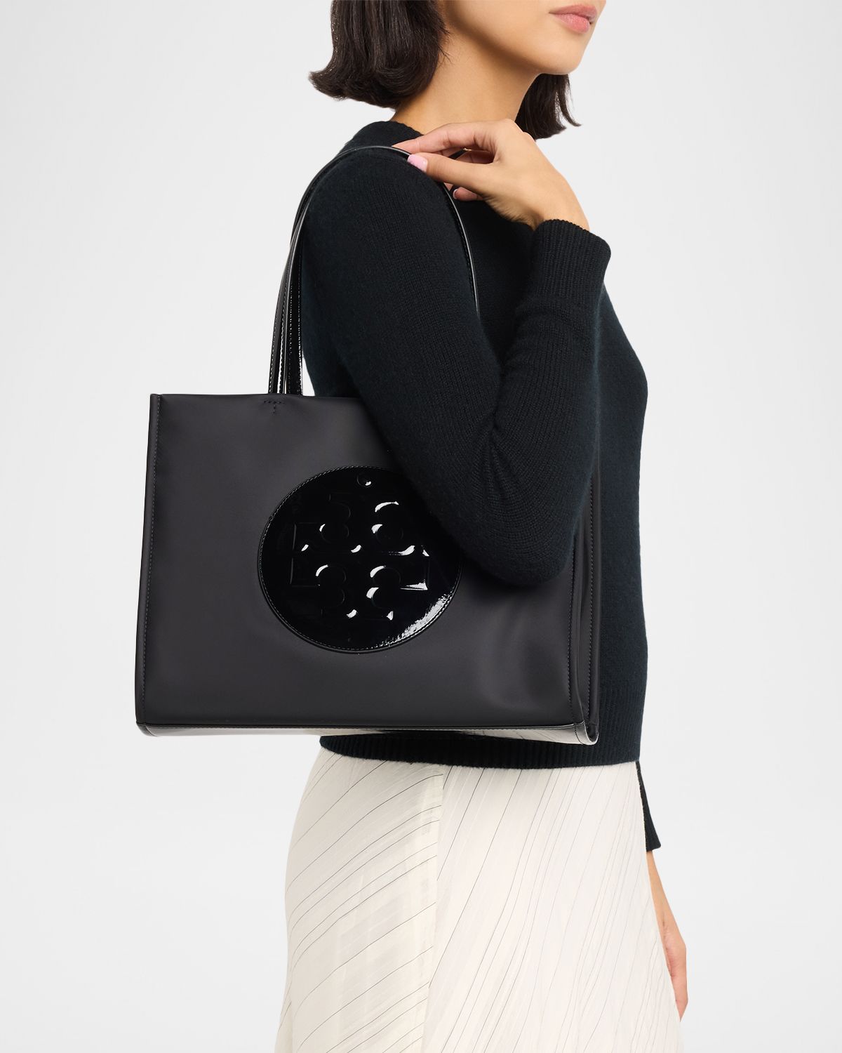 Tory Burch Ella Medium Patent Nylon Tote Bag