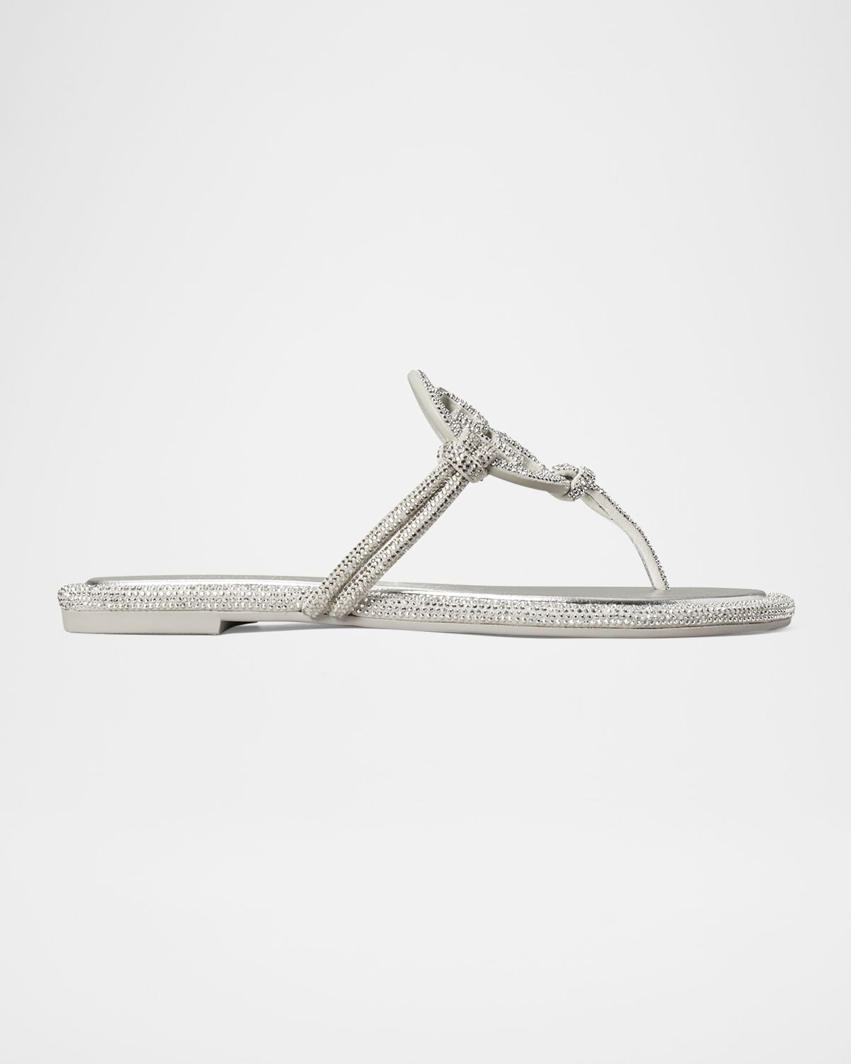 Tory Burch Miller Pave Leather Logo Sandals