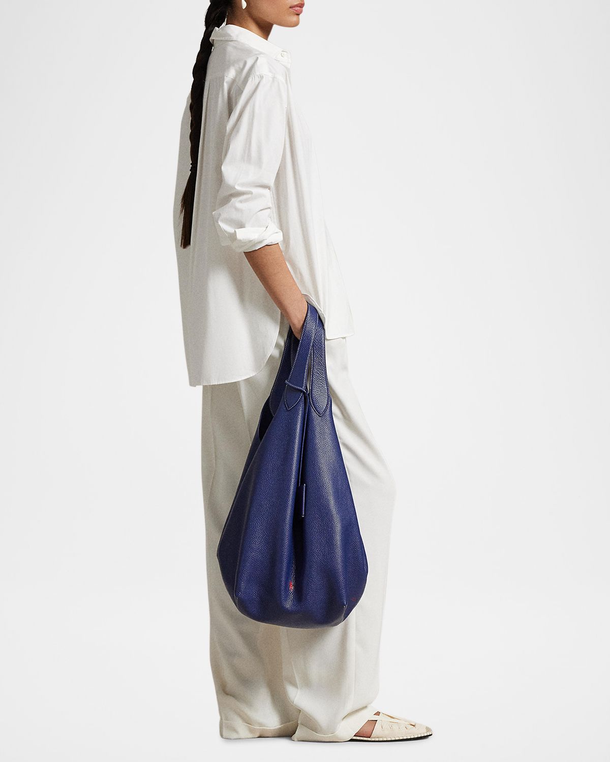 Polo Ralph Lauren Polo Play Large Leather Tote Bag