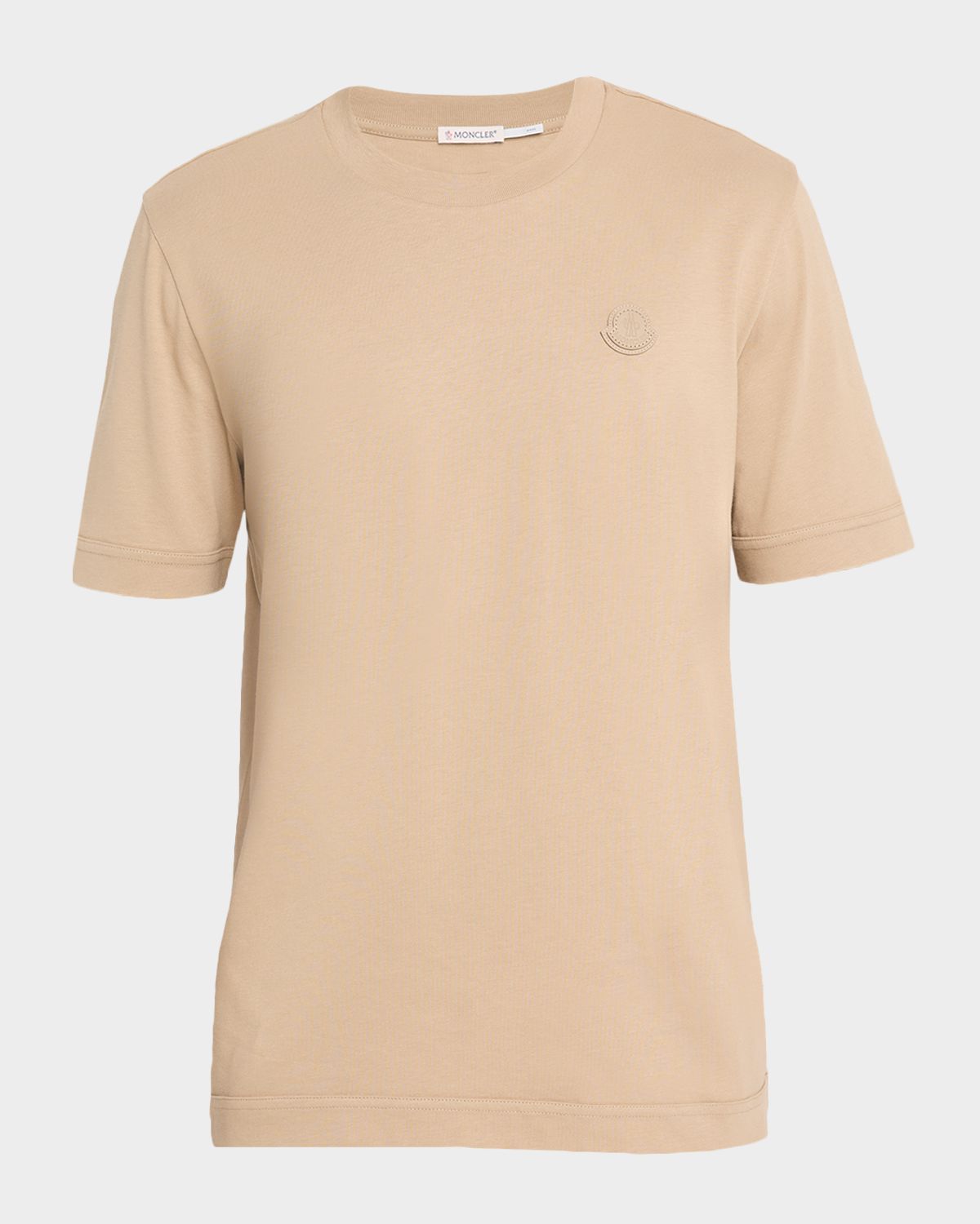 Moncler Men 's Leather Logo Crewneck T-Shirt