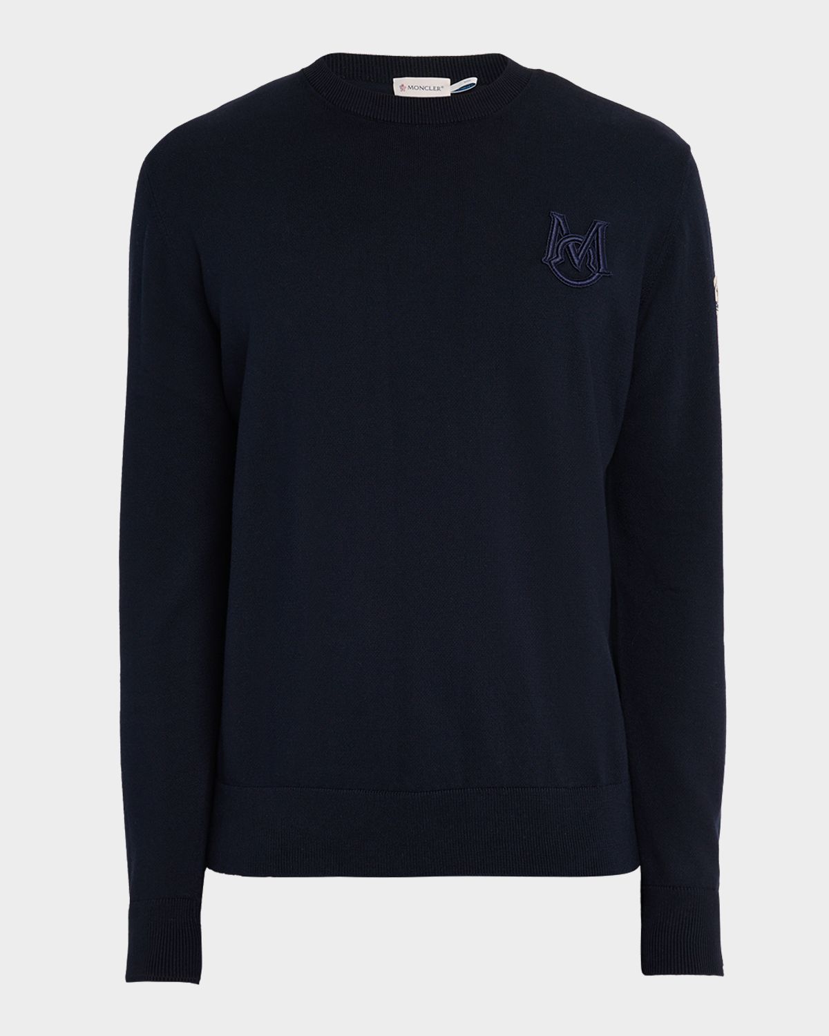 Moncler Men 's Monogram Applique Crewneck Sweater