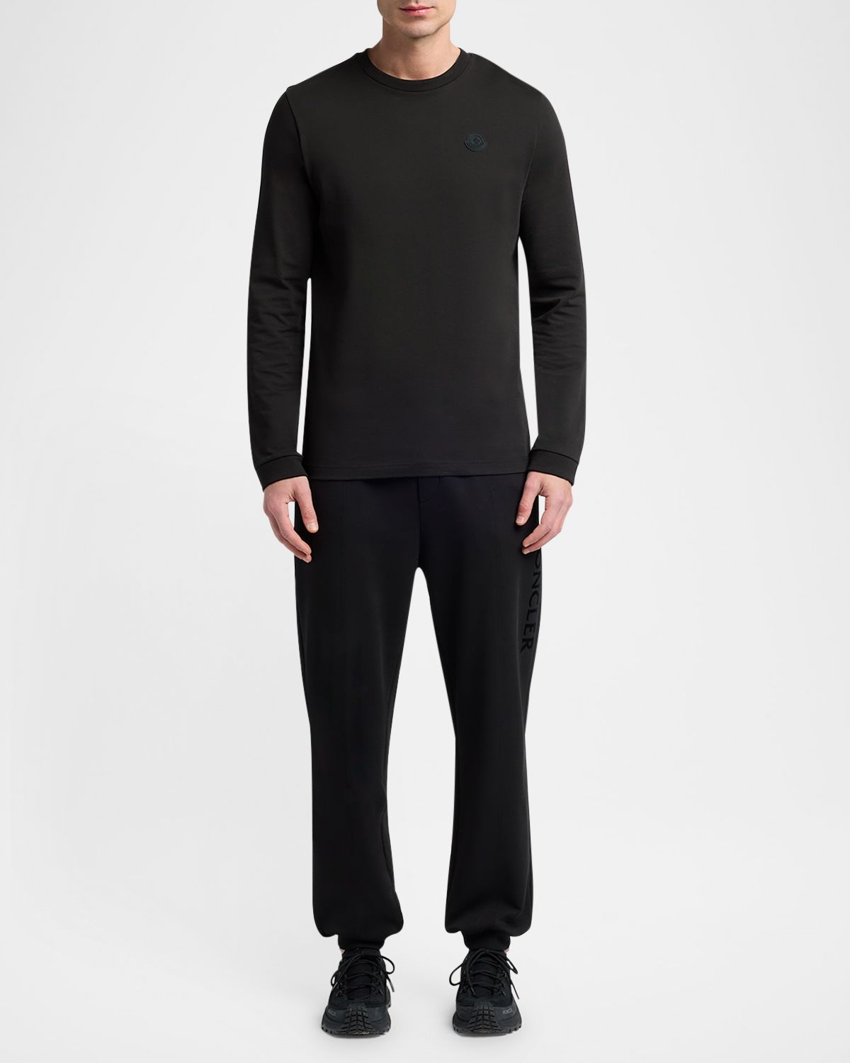 Moncler Men 's Cotton Graffiti Logo Long-Sleeve T-Shirt