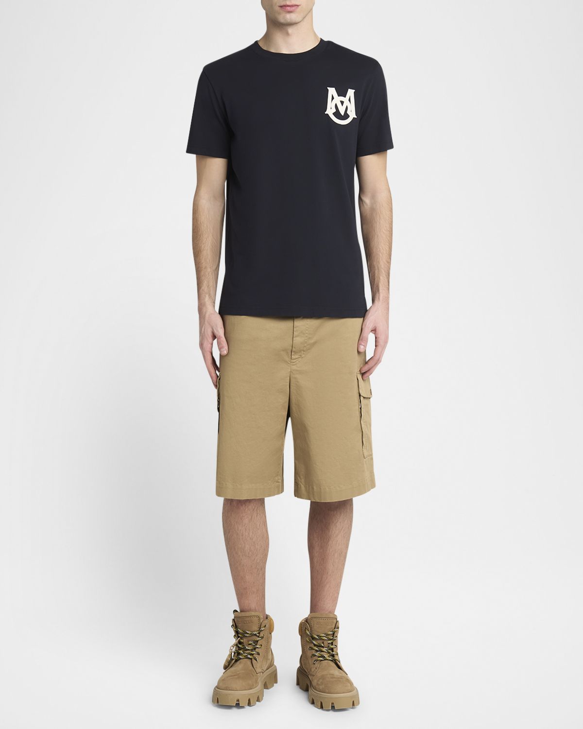 Moncler Men 's Monogram Applique Crewneck T-Shirt