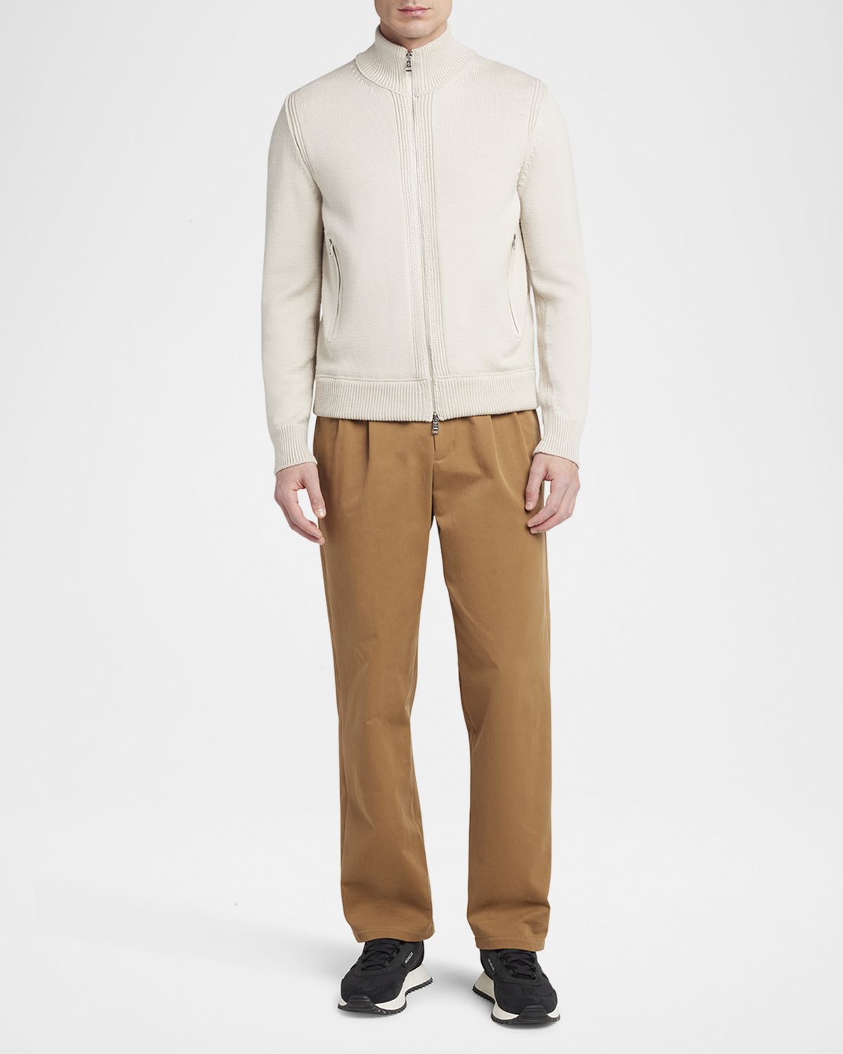 Moncler Men 's Edit Padded Back Wool Cardigan