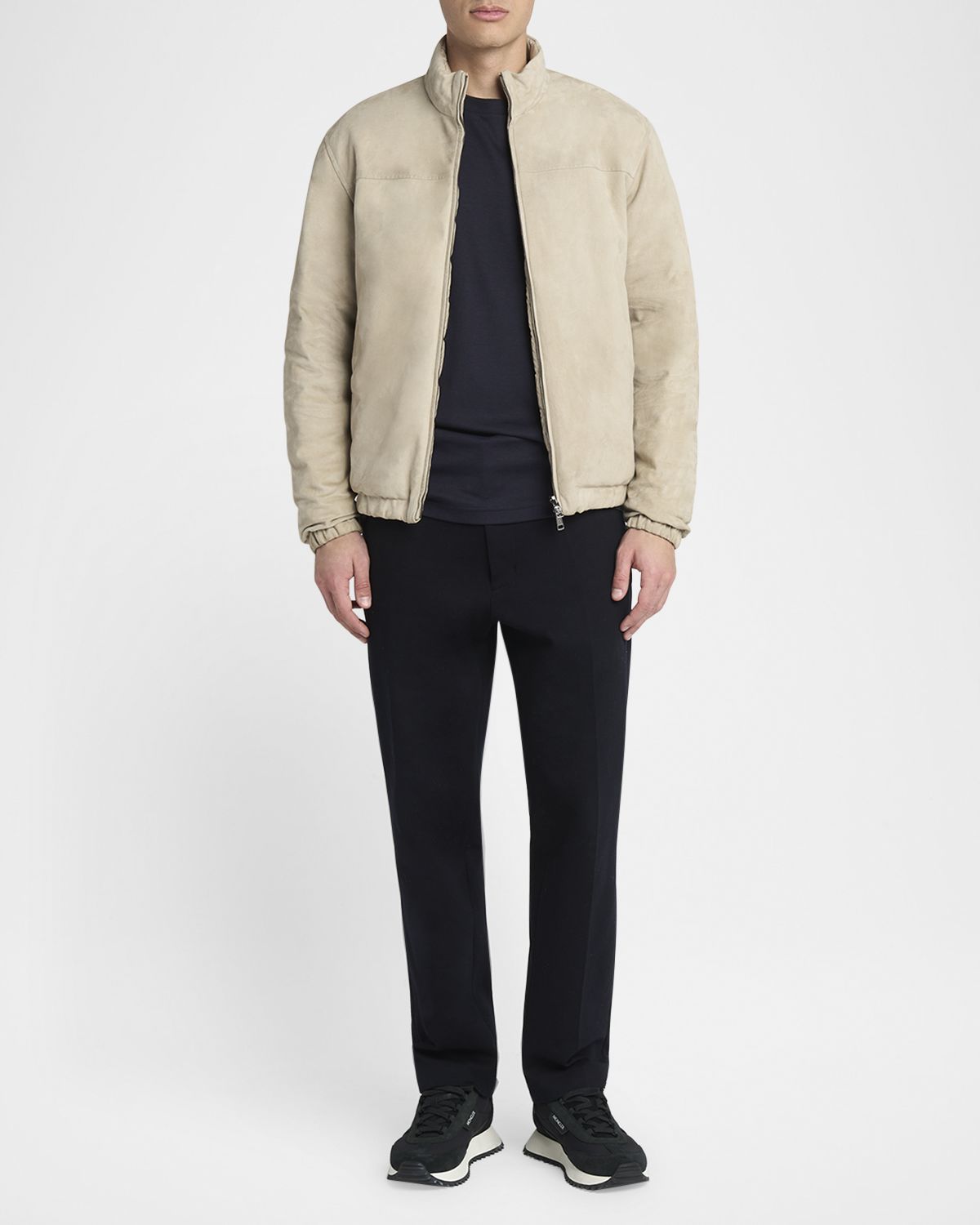 Moncler Men 's Cernay Reversible Suede and Quilted Jacket