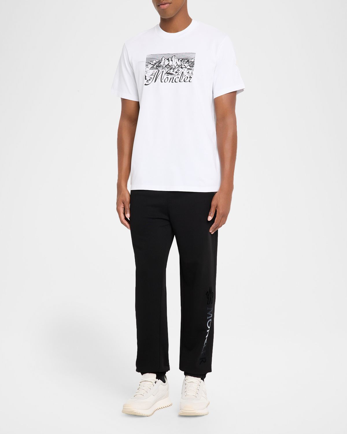 Moncler Men 's Mountain Logo Cotton T-Shirt