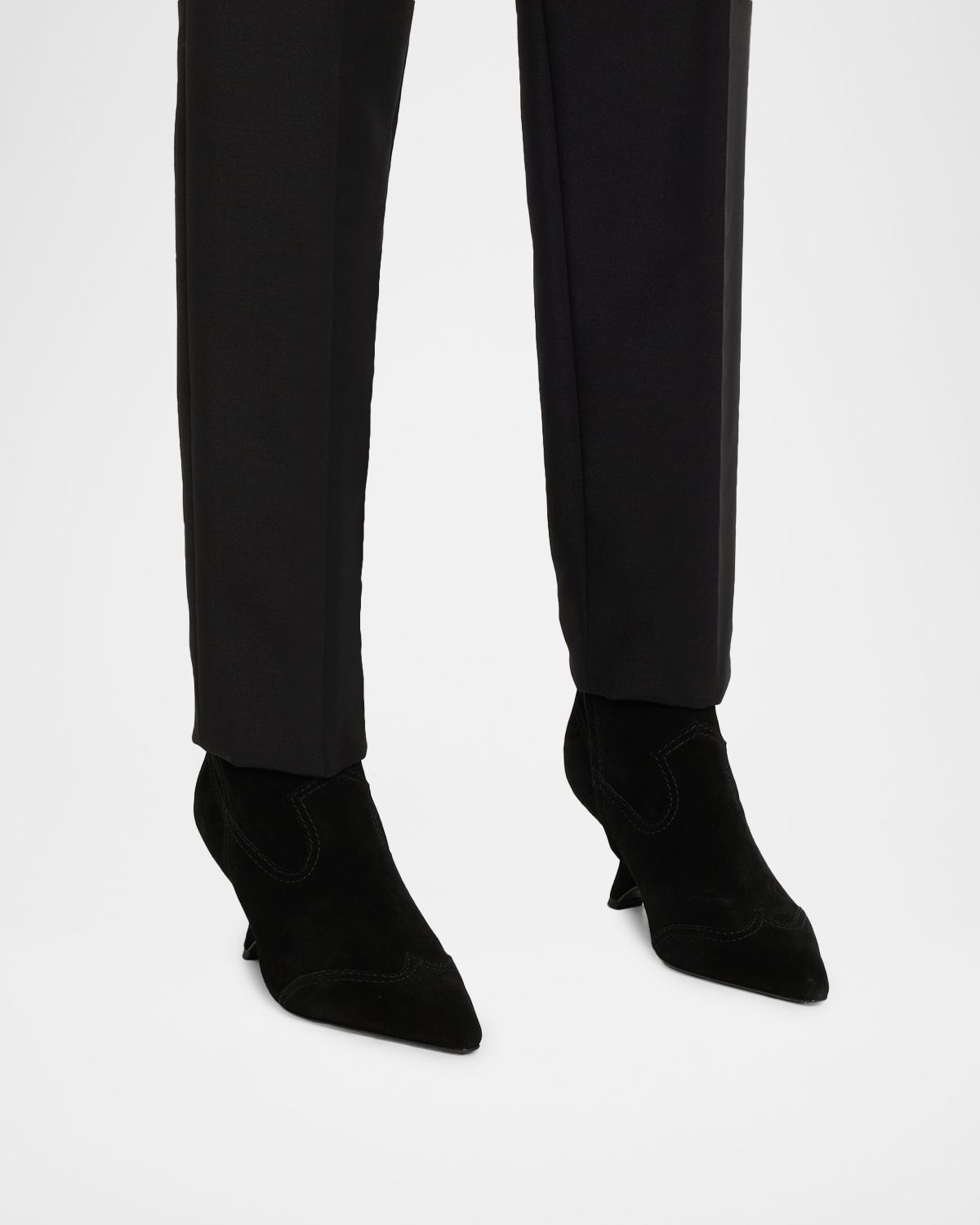 SIMKHAI Shadow Suede Western Booties