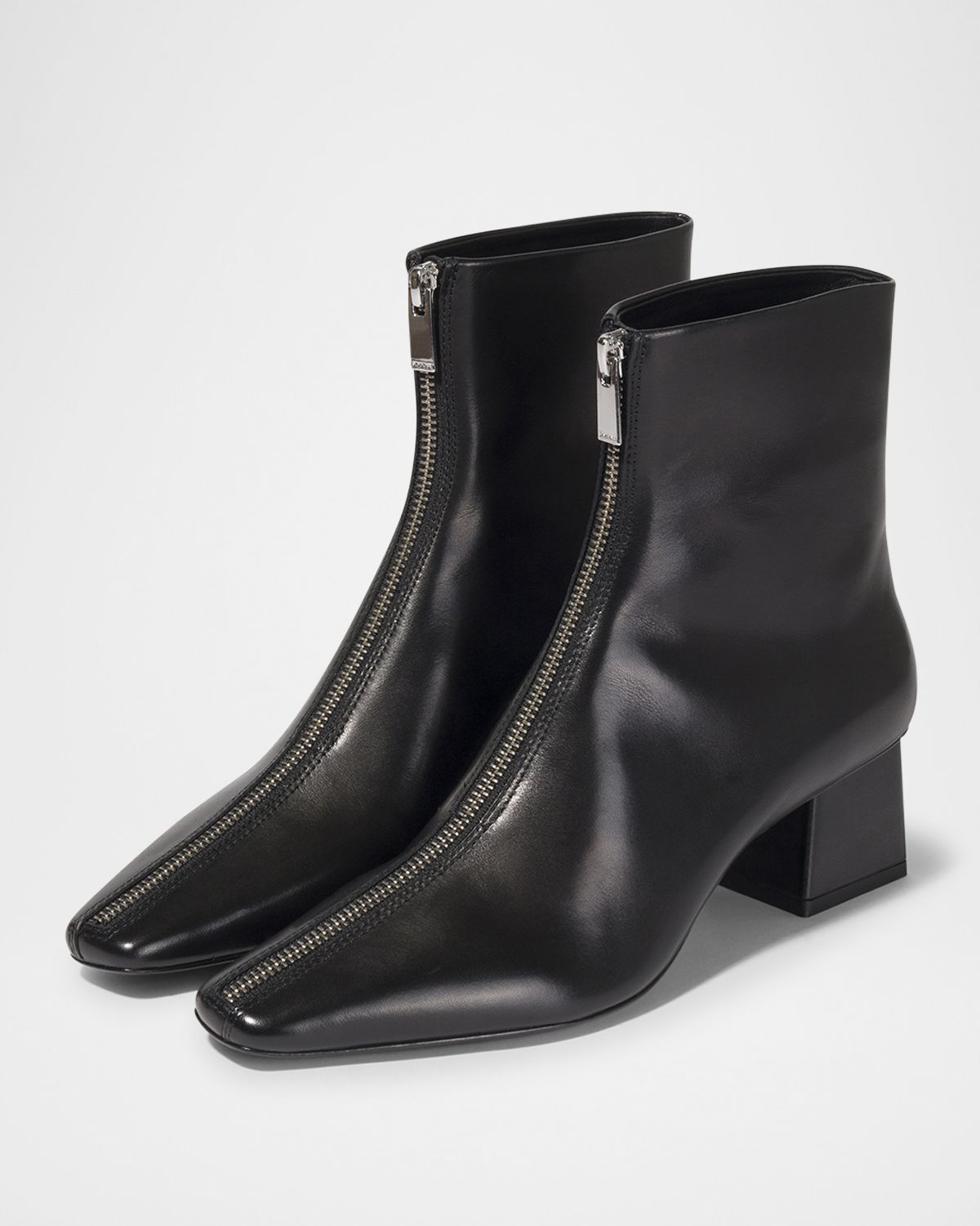 SIMKHAI Ryder Leather Zip Ankle Booties