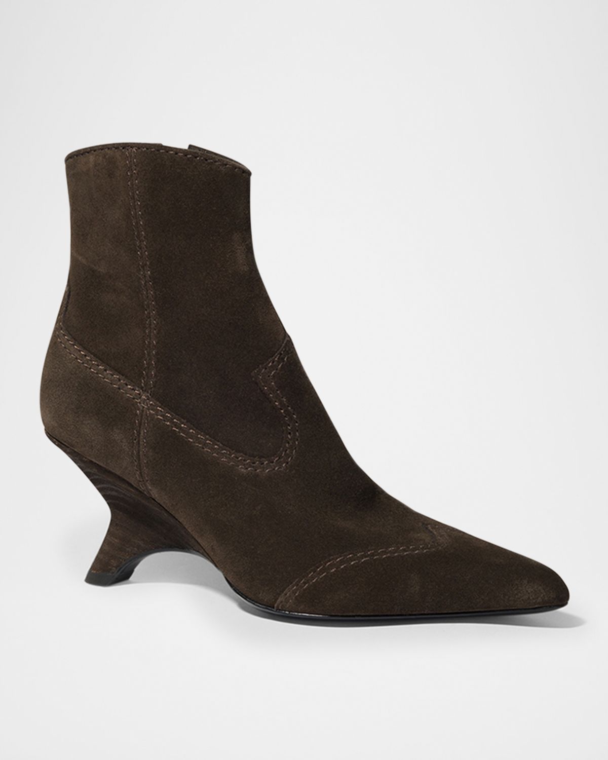 SIMKHAI Shadow Suede Western Booties
