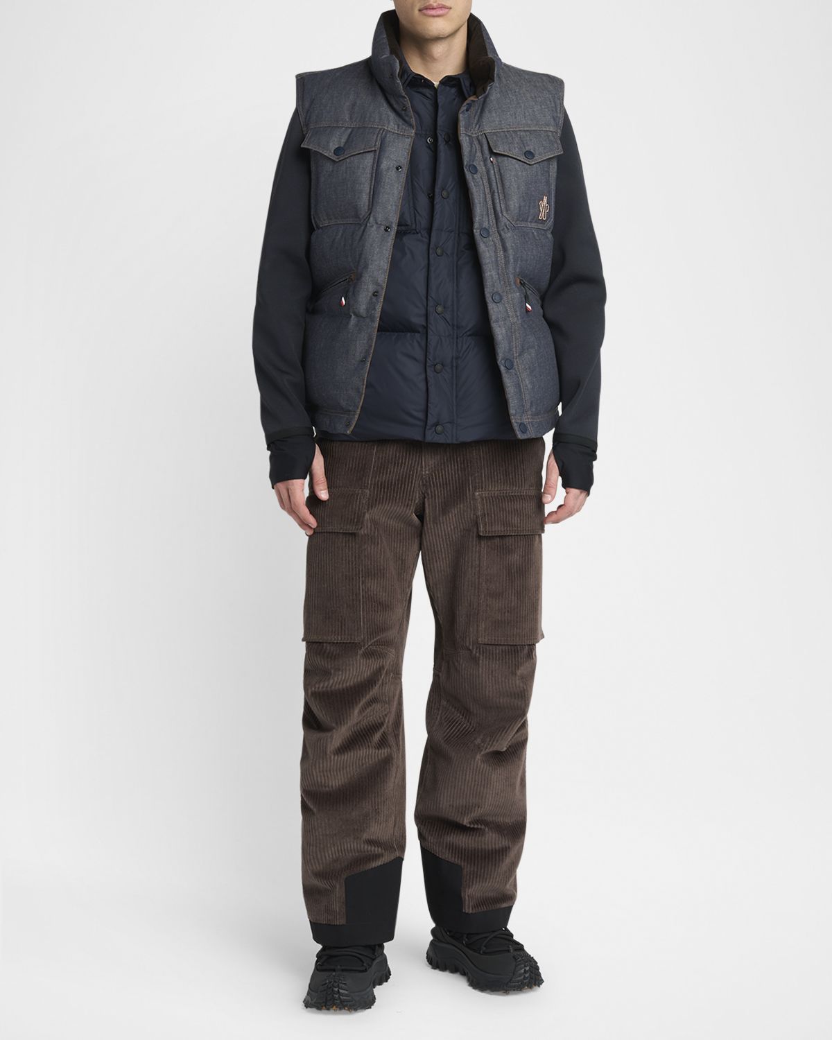 Moncler Grenoble Men 's Down Knit Combo Jacket