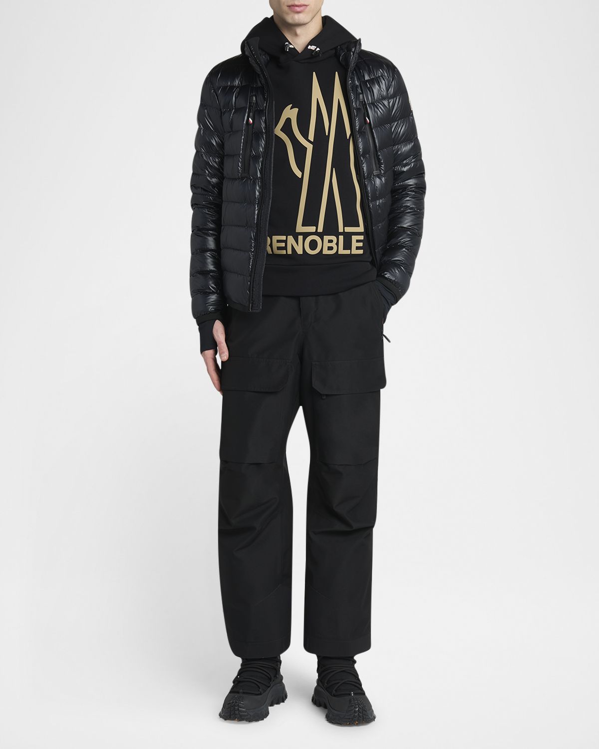 Moncler Grenoble Men 's Large Script Hoodie