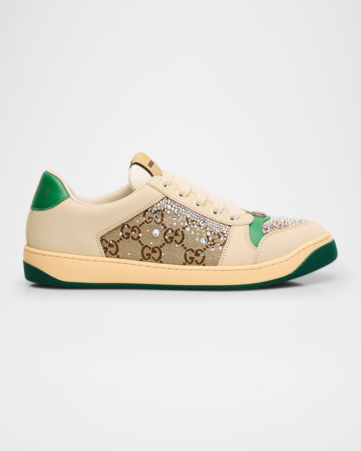 Gucci Screener GG Canvas Crystal Leather Sneakers | Thumbnail 5