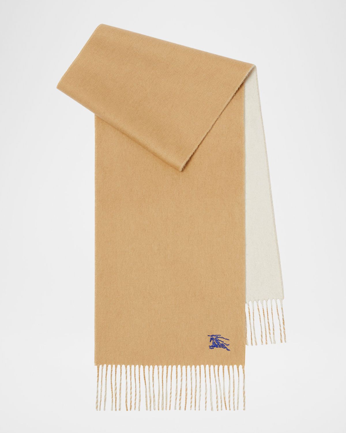 Burberry Men 's Cashmere Double-Face EKD Embroidered Scarf