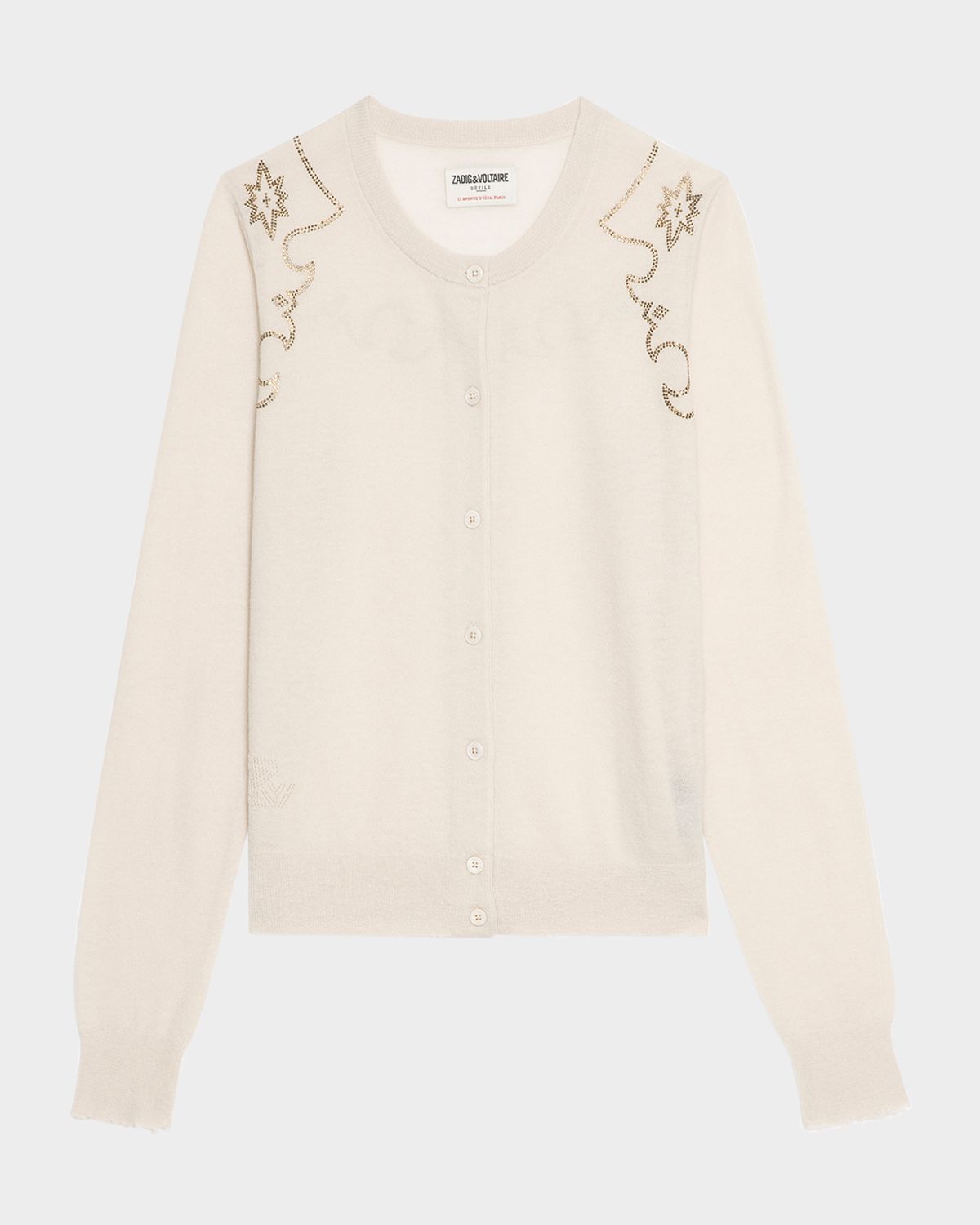 Zadig & Voltaire Missya Western Strass Cashmere Cardigan