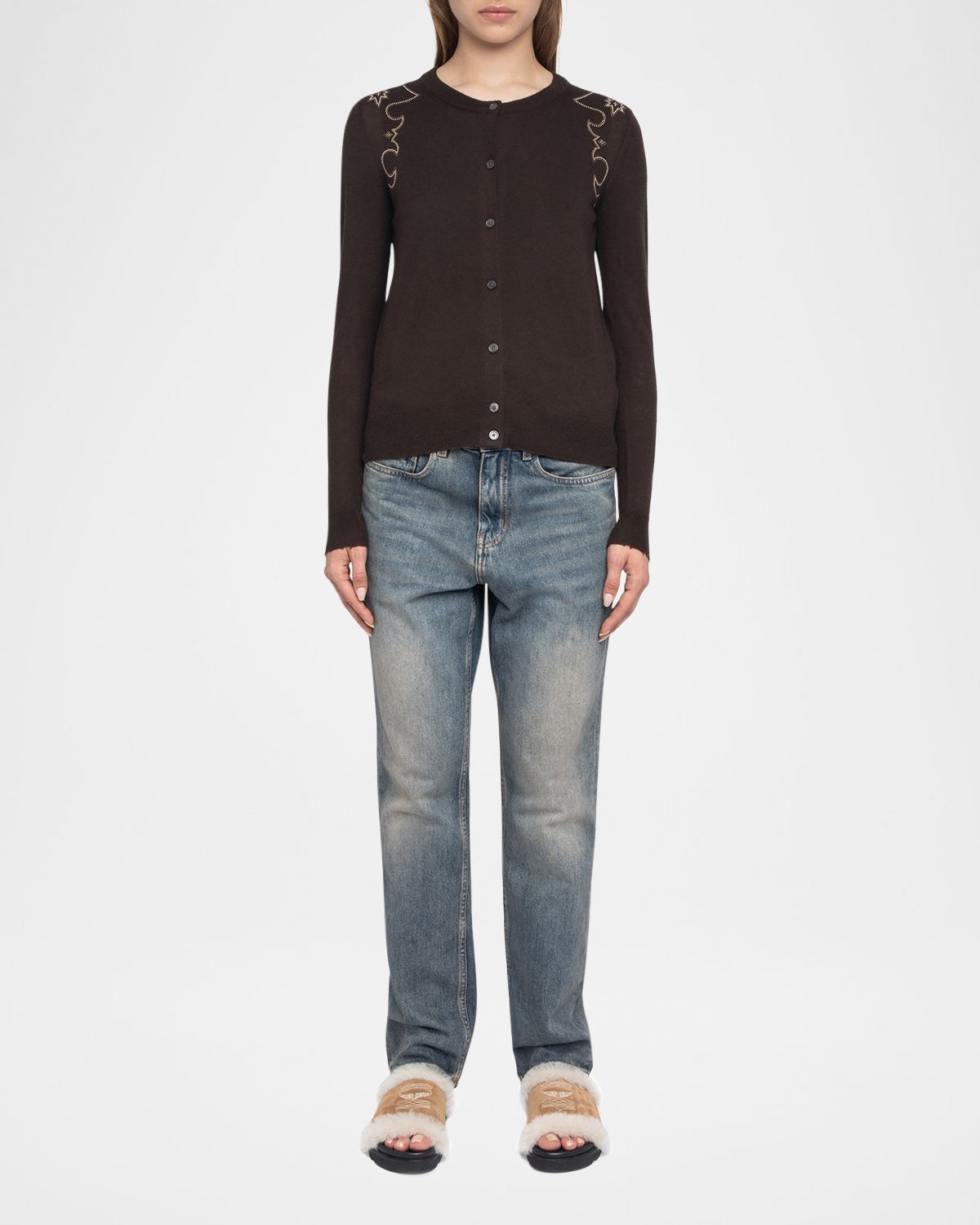 Zadig & Voltaire Missya Western Strass Cashmere Cardigan | Thumbnail 5 Zadig & Voltaire Missya Western Strass Cashmere Cardigan | Thumbnail 5