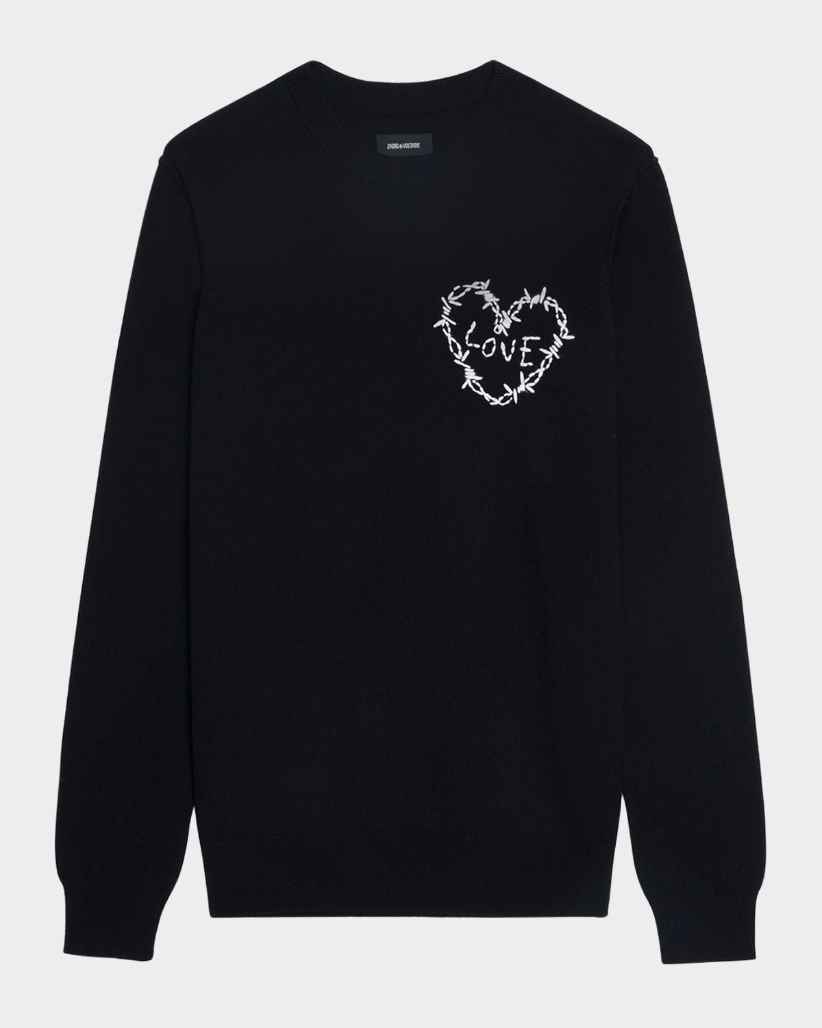 Zadig & Voltaire Kendy Heart Embroidered Sweater