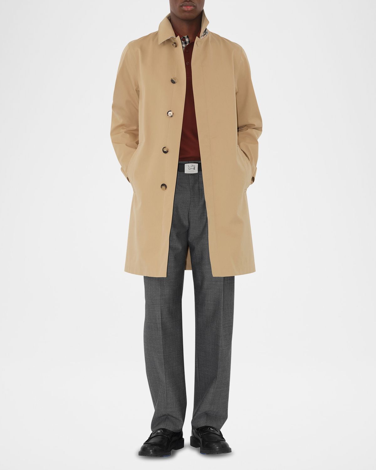 Burberry Men 's Camden Mid-Length Heritage Car Coat