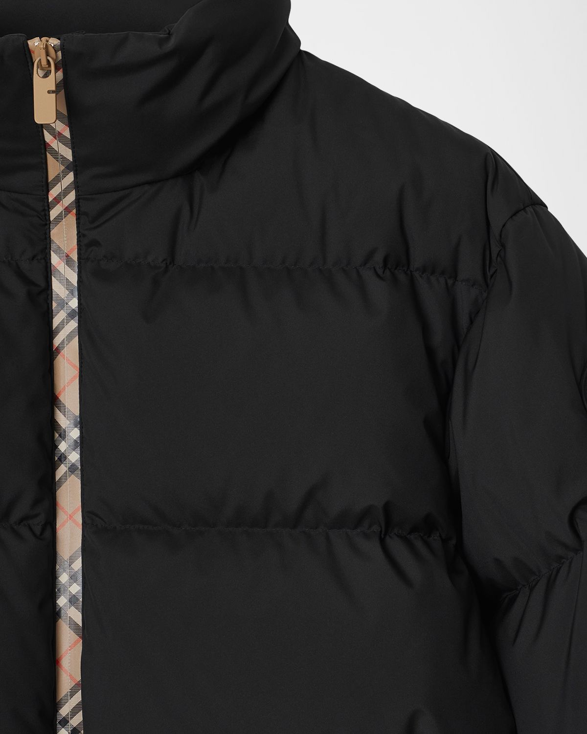 Burberry Men 's Check-Zip Down Jacket