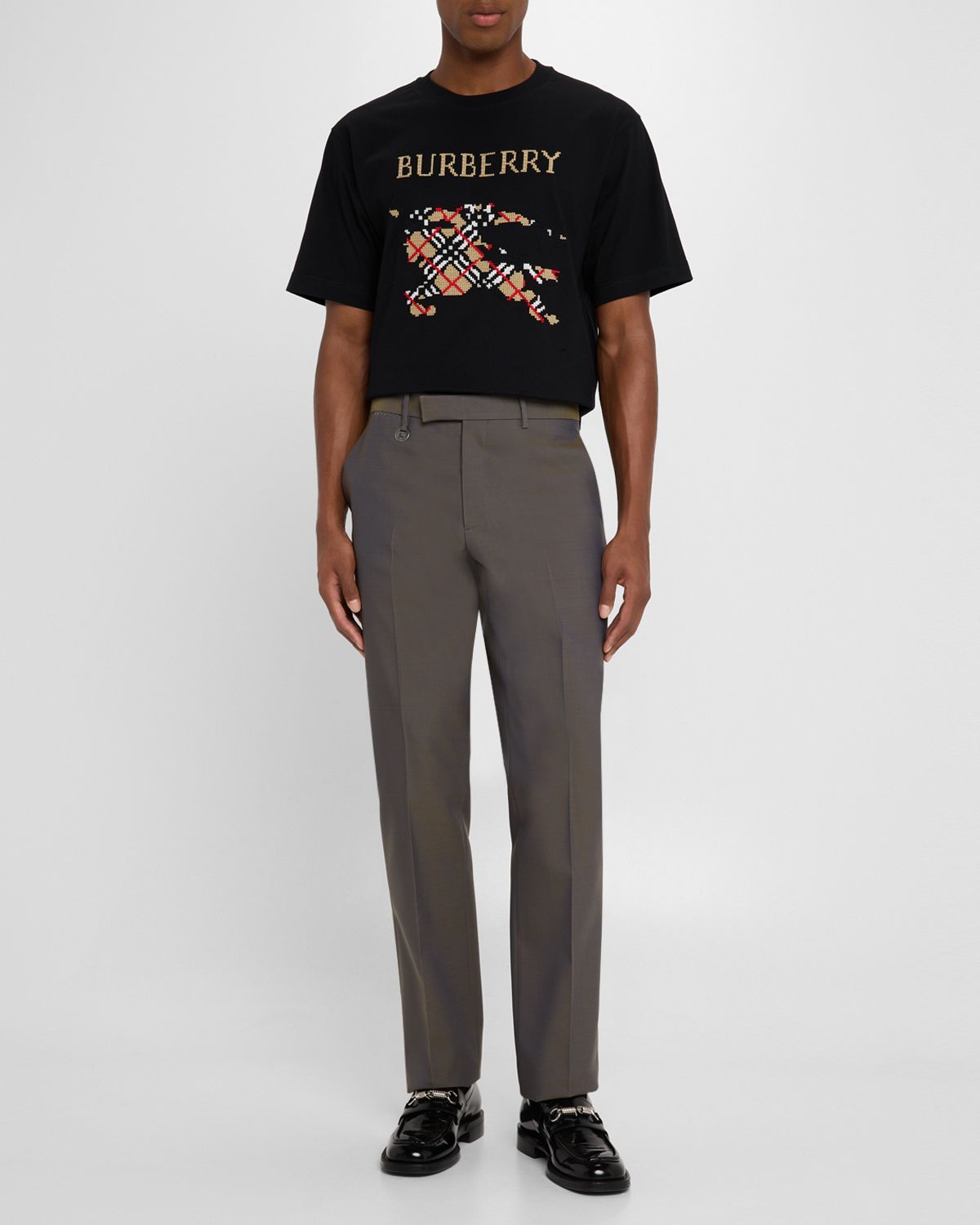 Burberry Men 's Cotton Cross Stitch EKD Graphic T-Shirt