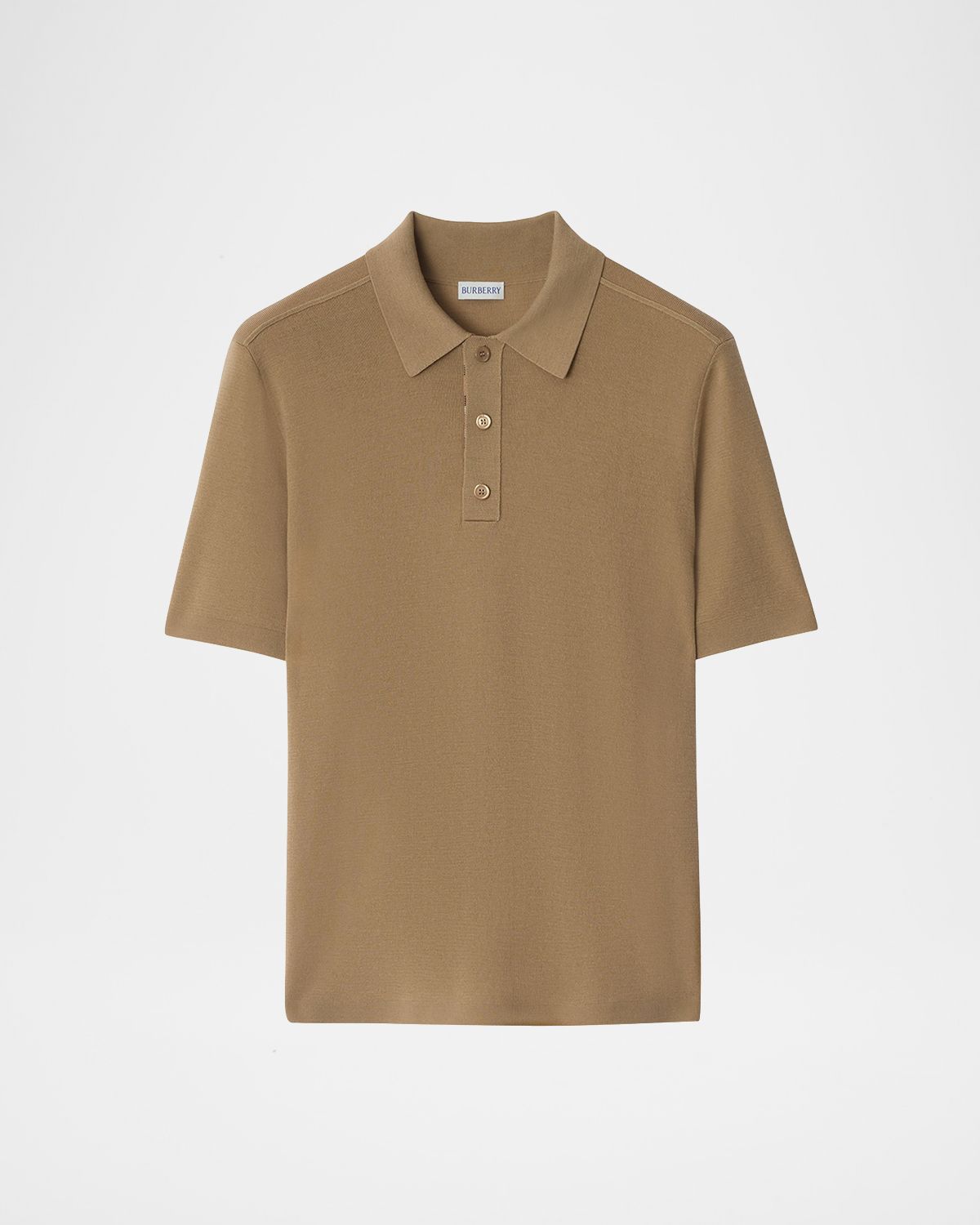 Burberry Men 's Check-Placket Wool Knit Polo Shirt | Thumbnail 3 Burberry Men 's Check-Placket Wool Knit Polo Shirt | Thumbnail 3