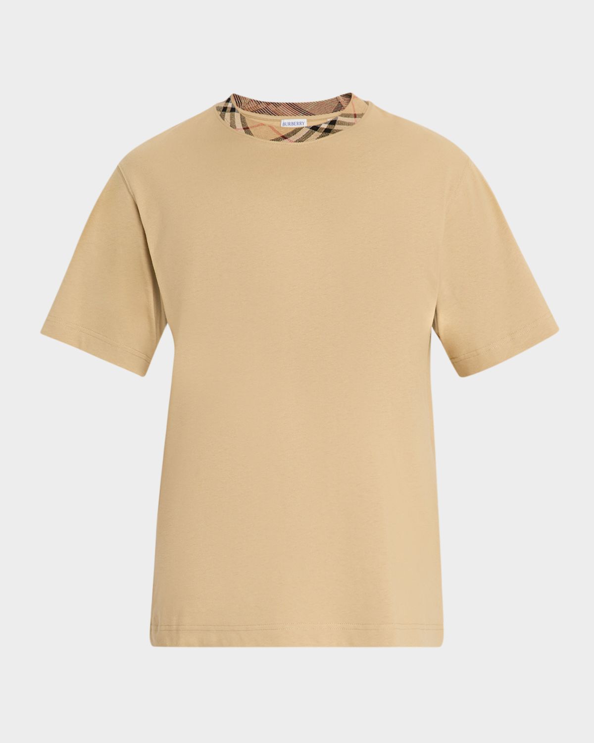 Burberry Men 's Check-Trim Crewneck T-Shirt