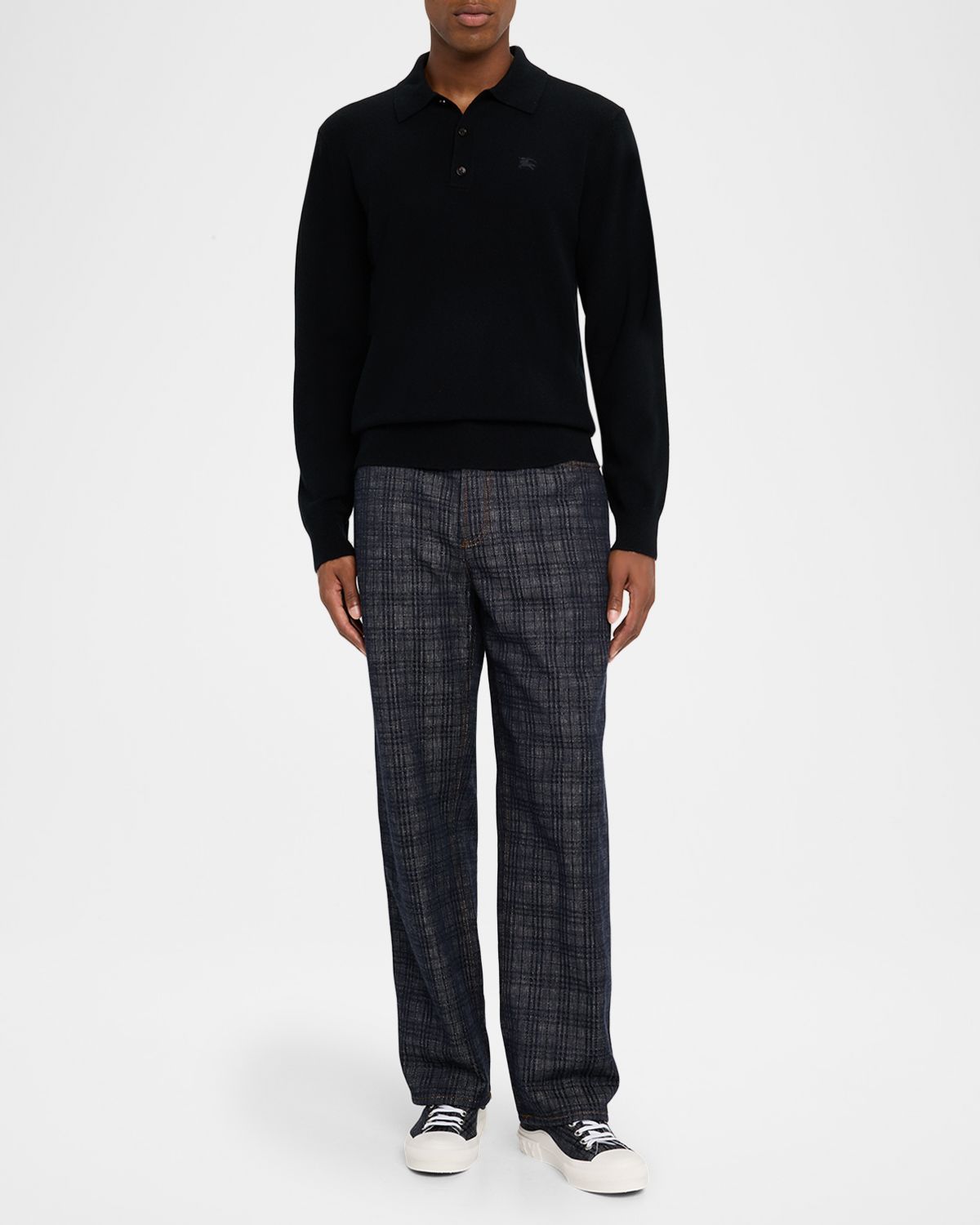 Burberry Men 's Embroidered EKD Knit Polo Shirt