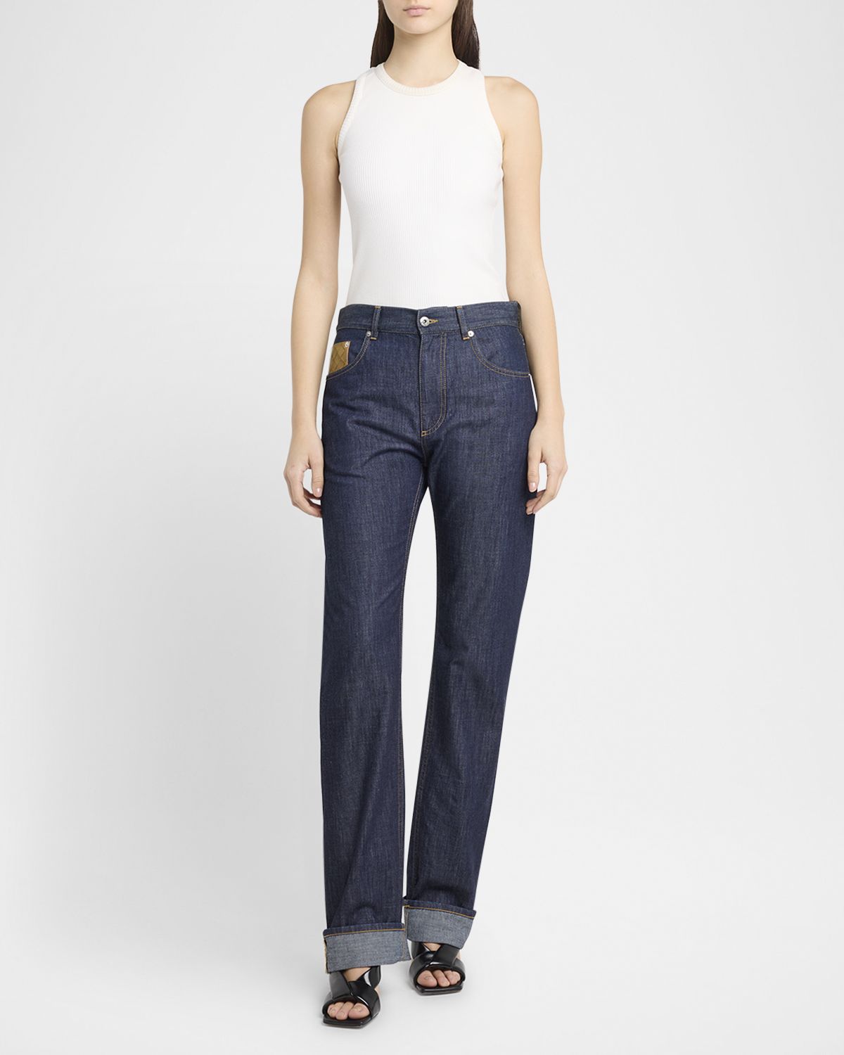 Bottega Veneta Logo Patch Tank Top