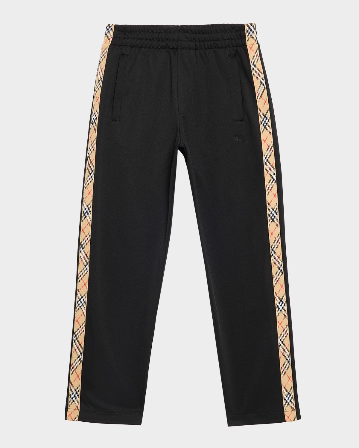 Burberry Men 's Check-Trim Jersey Trousers