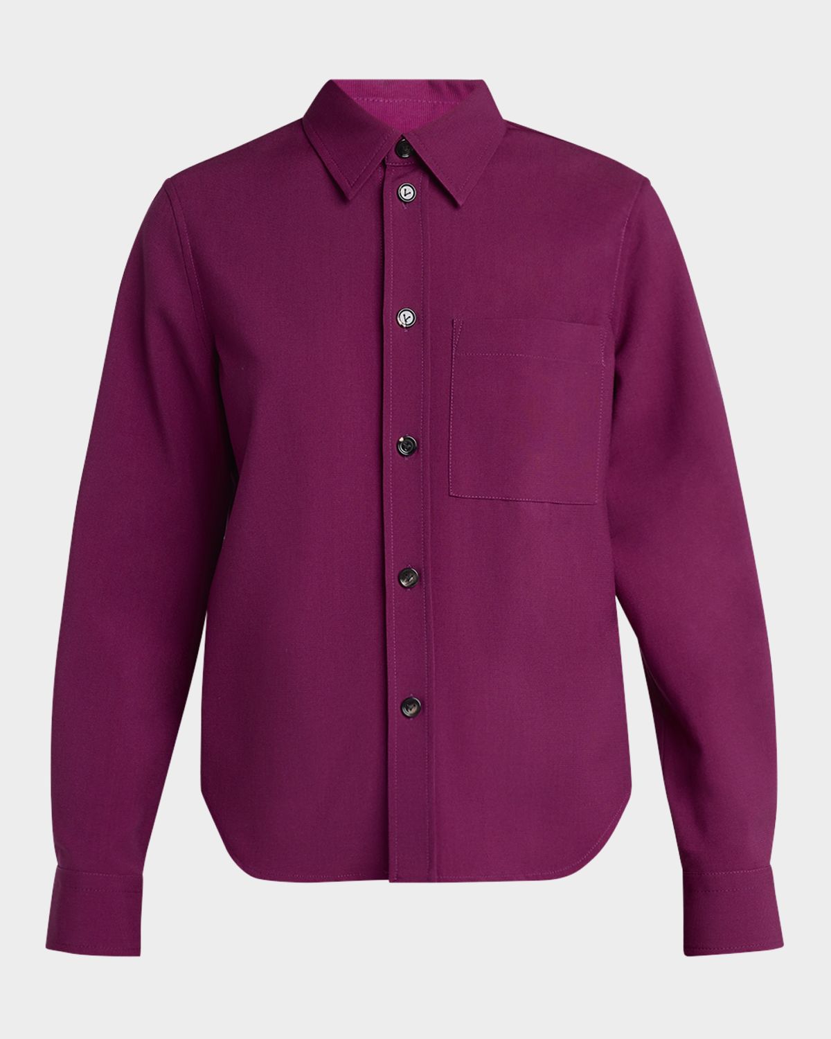 Bottega Veneta Fine Viscose Silk Twill Button-Down Shirt