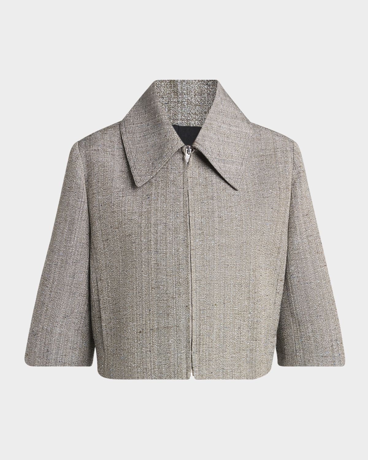 Bottega Veneta Knotted Melange Cropped Jacket