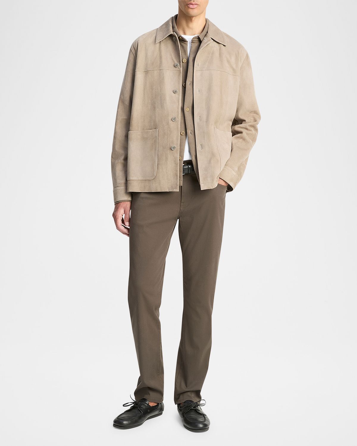 Vince Men 's Suede Shirt Jacket
