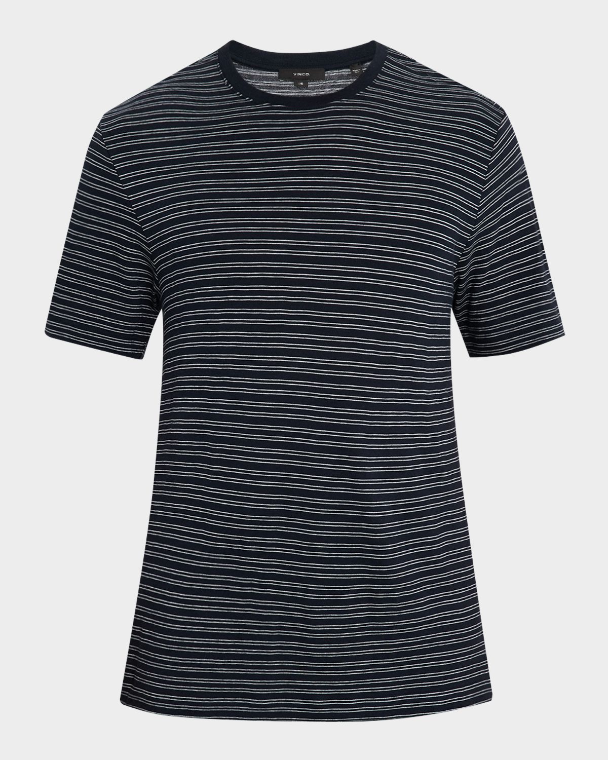 Vince Men 's Cotton Thin Stripe Crewneck T-Shirt